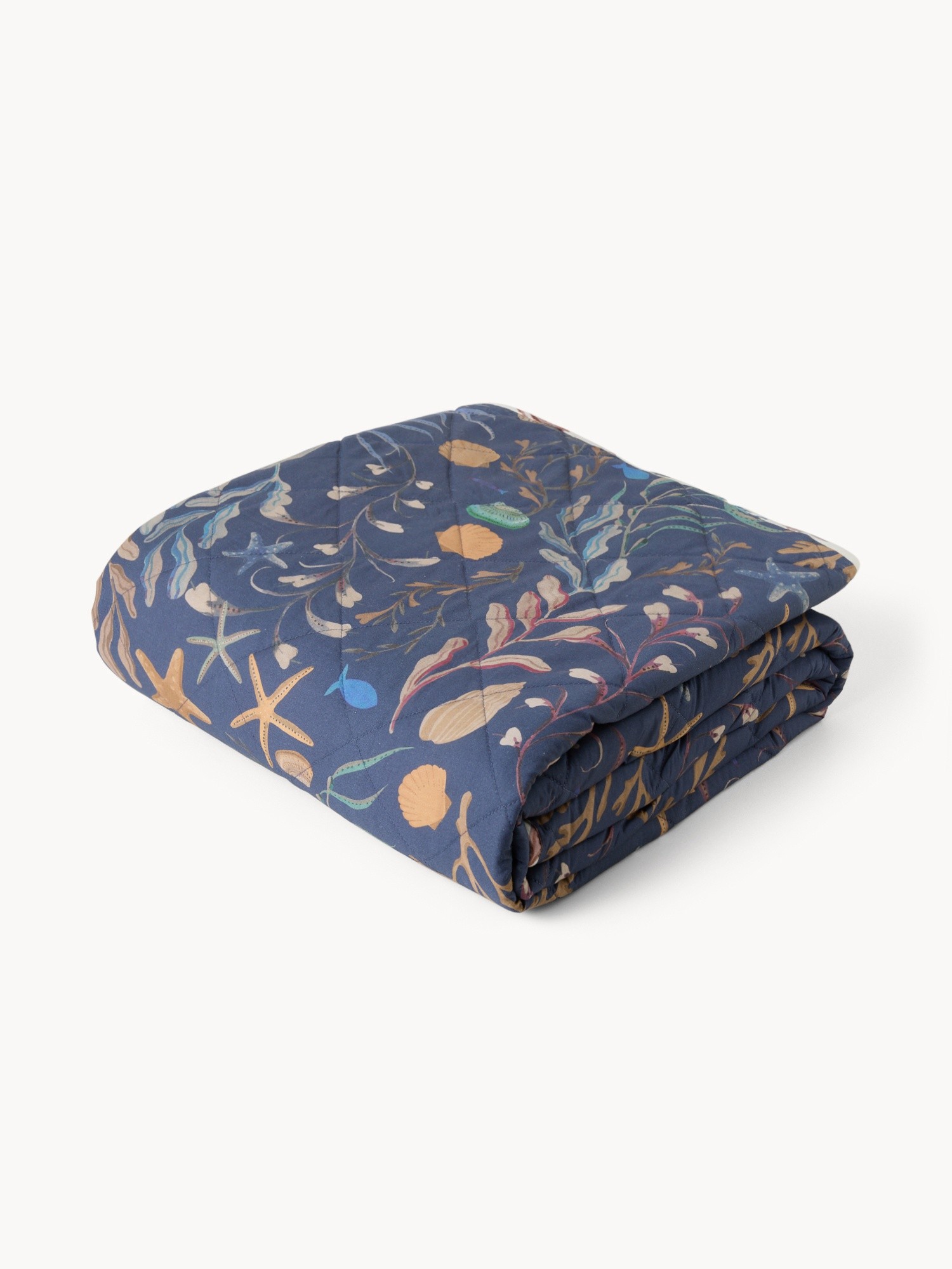 Printed Cotton Percale Quilted Bedspread - Introductory Price, Multicolor, large image number 0