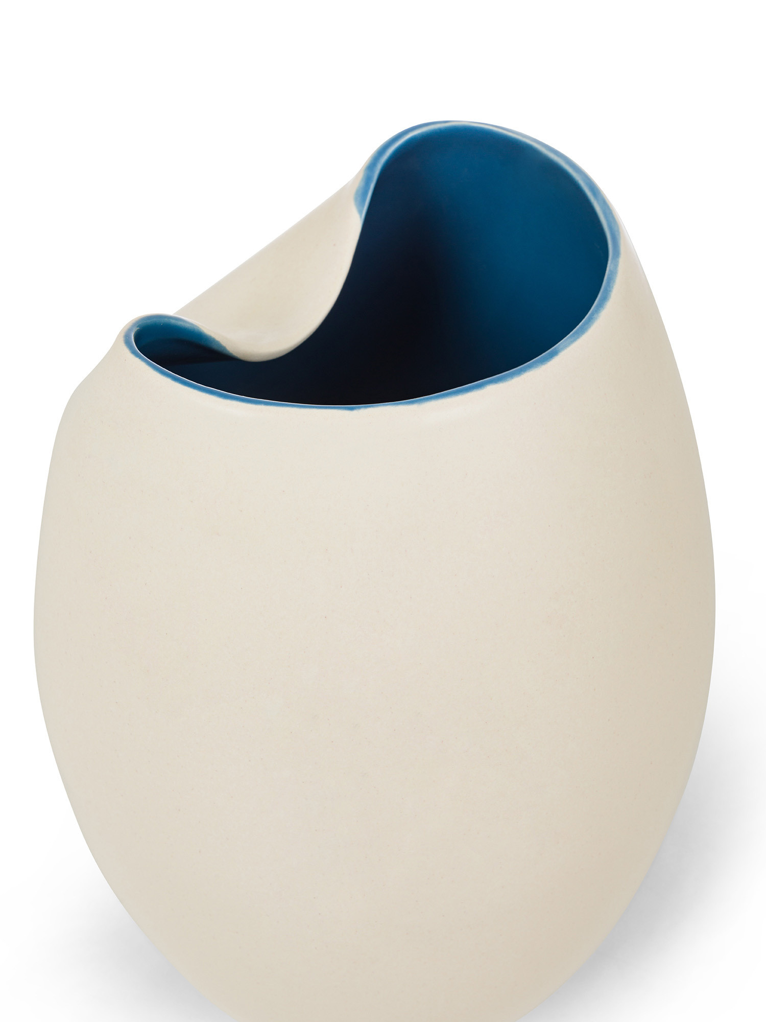 Handcrafted Portuguese ceramic vase, White, large image number 1
