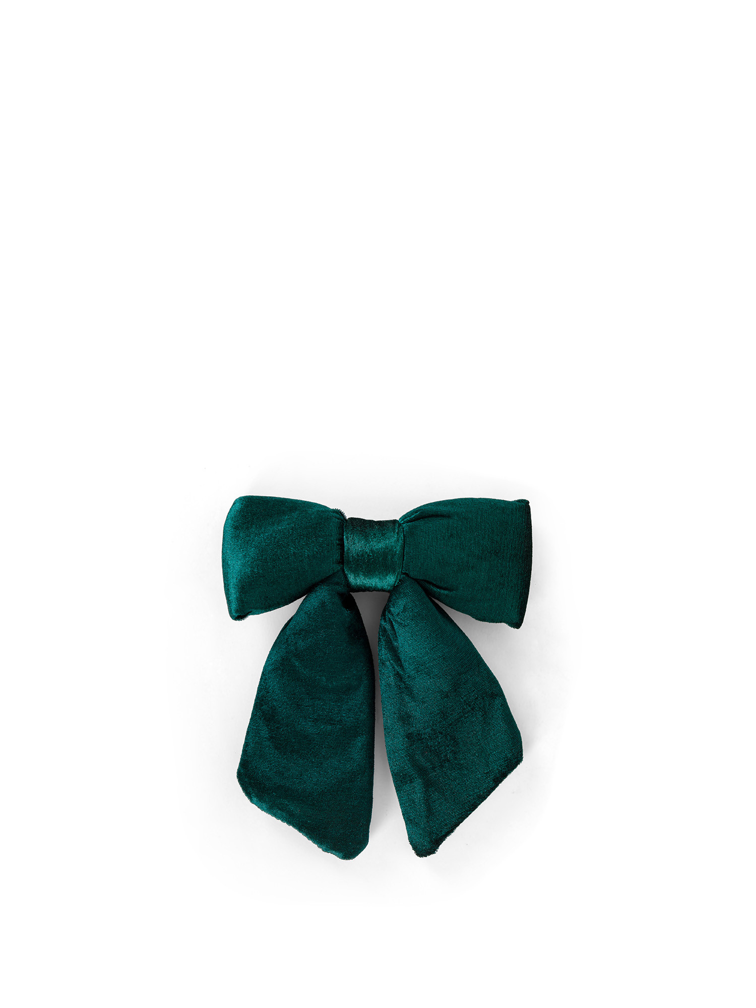 Decorative velvet bow, Dark Green, large image number 0