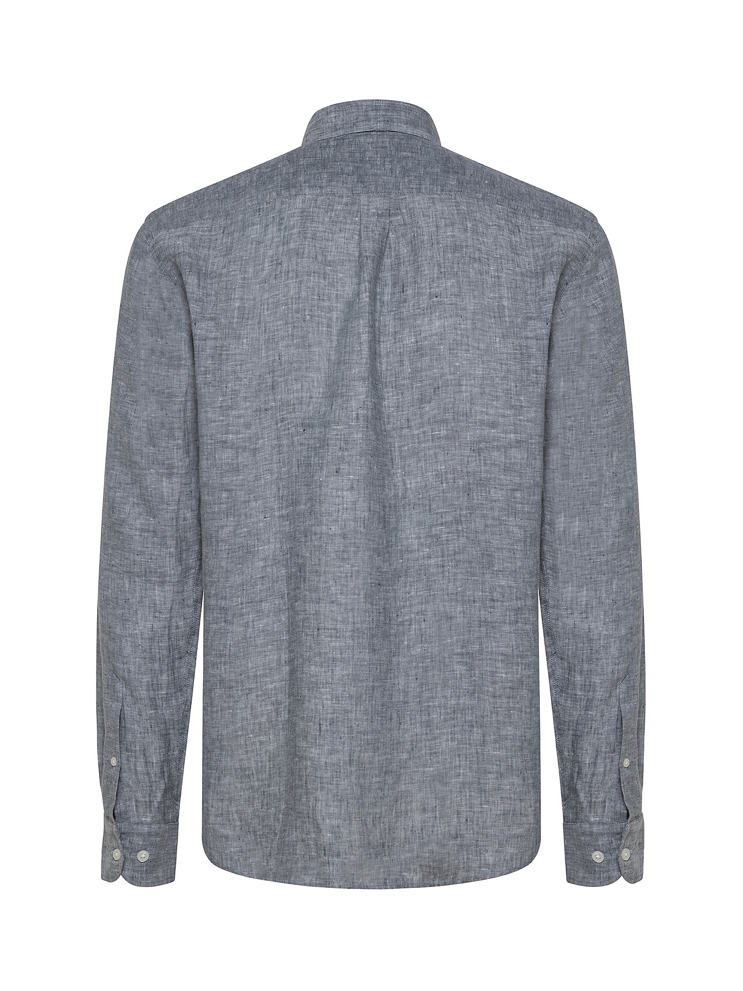 Camicia tailor fit in lino, Grigio, large image number 1