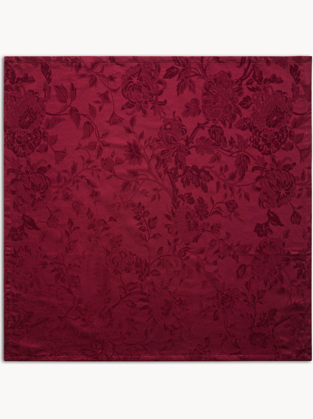 Set of 2 floral jacquard cotton and linen napkins