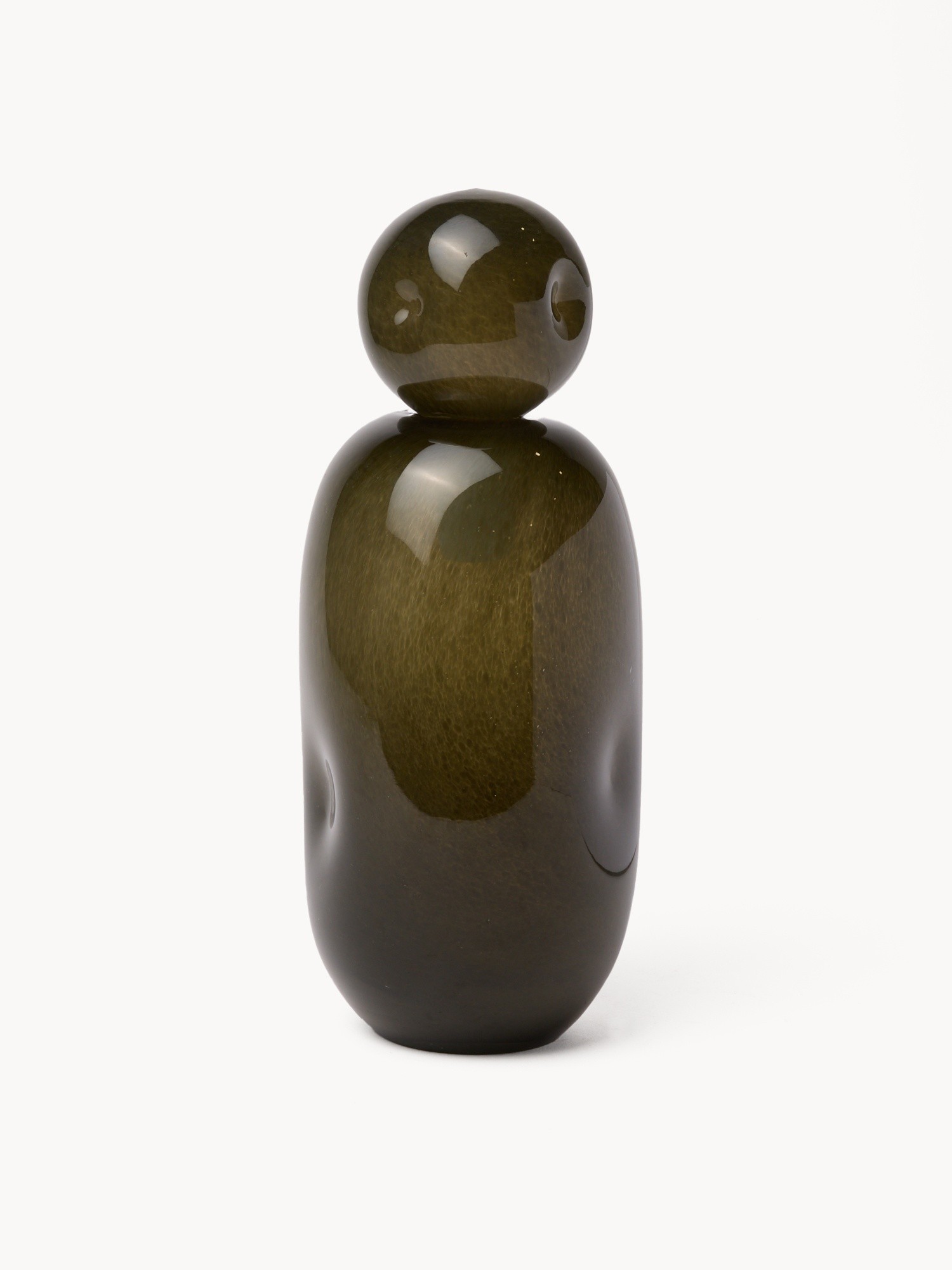 Decorative glass bottle, Grey, large image number 0