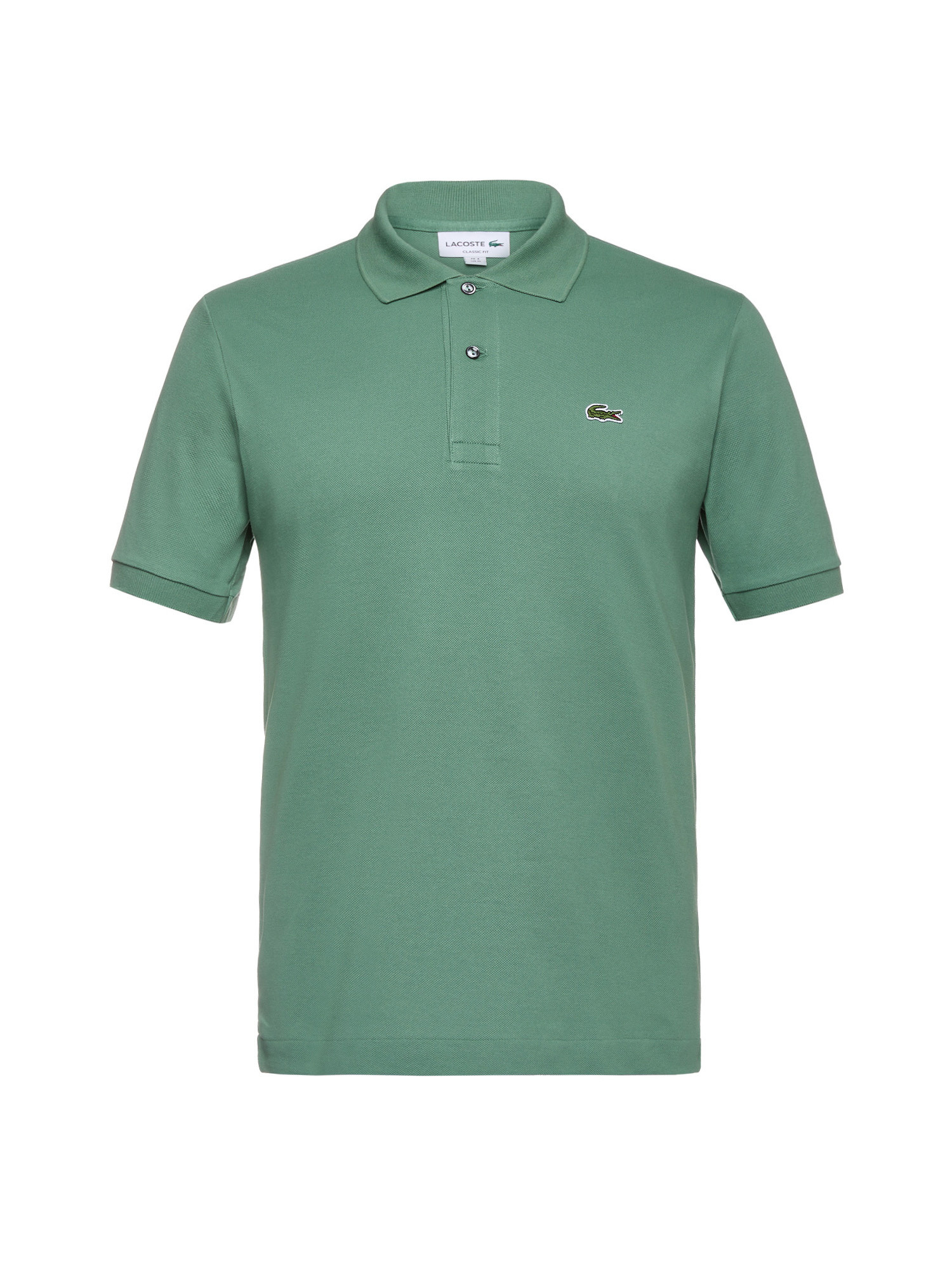 Lacoste - Classic cut polo shirt in petit piquè cotton, Sage Green, large image number 0