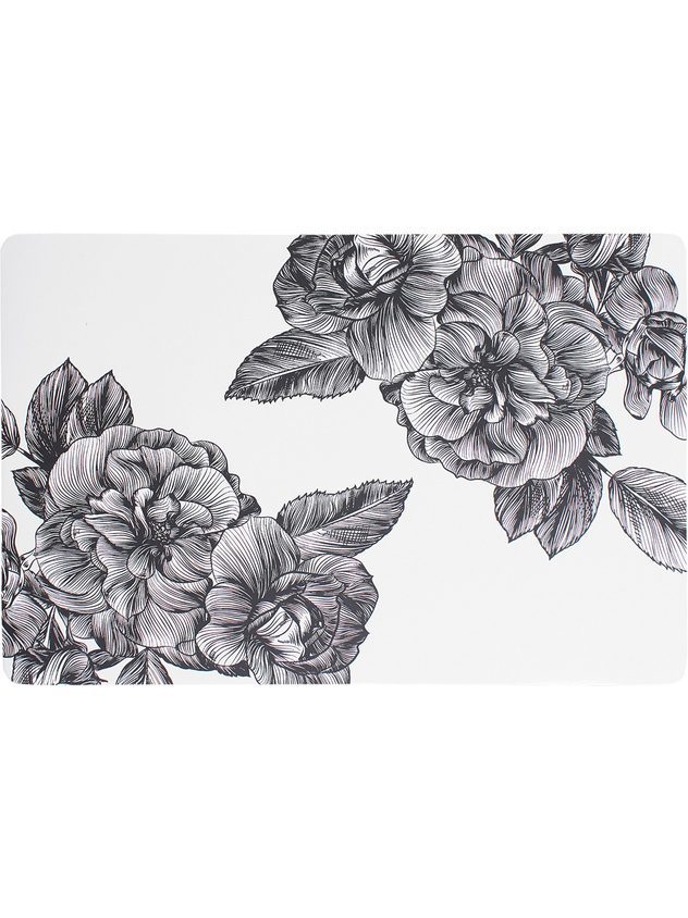 PVC table mat with flower design