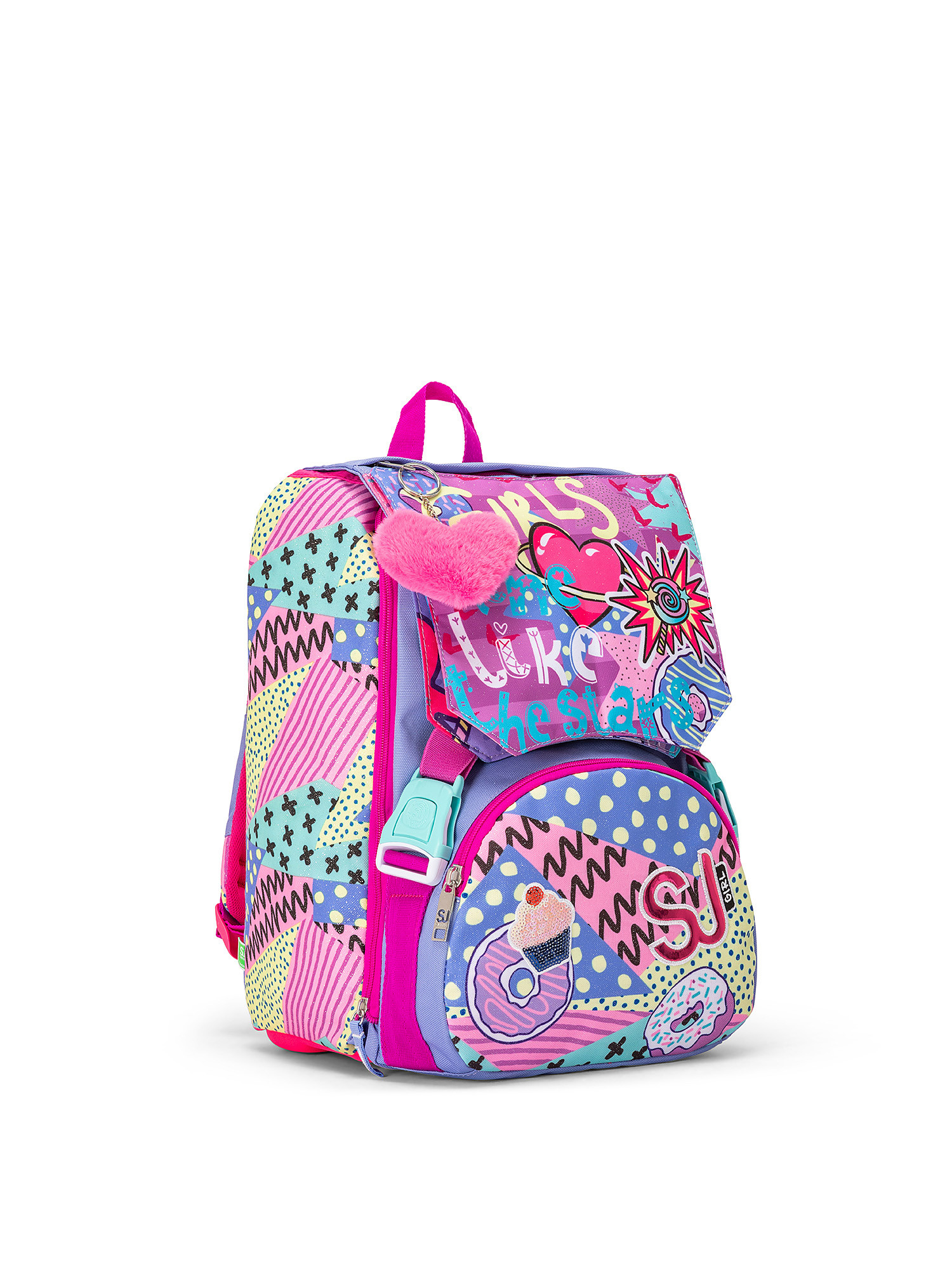 Backpack sj extensible big - have fun girl, Multicolor, large image number 1