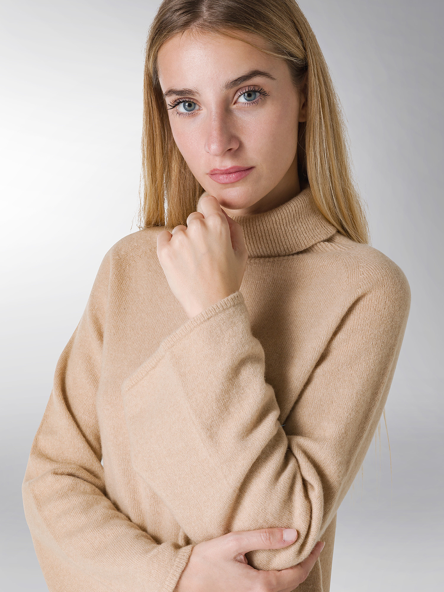 Coin Cashmere - Turtleneck in pure premium cashmere, Grey, large image number 3