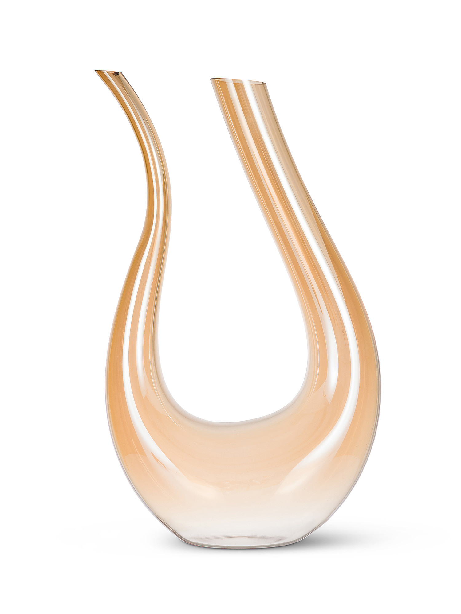 Decanter designer vetro ambrato, Trasparente, large image number 0