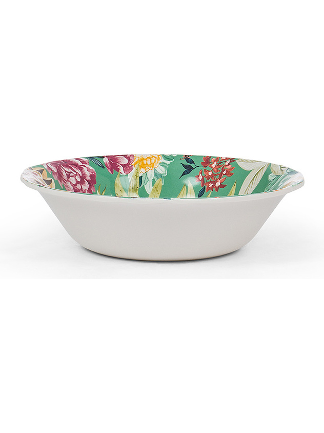 Piatto fondo melamina fiori