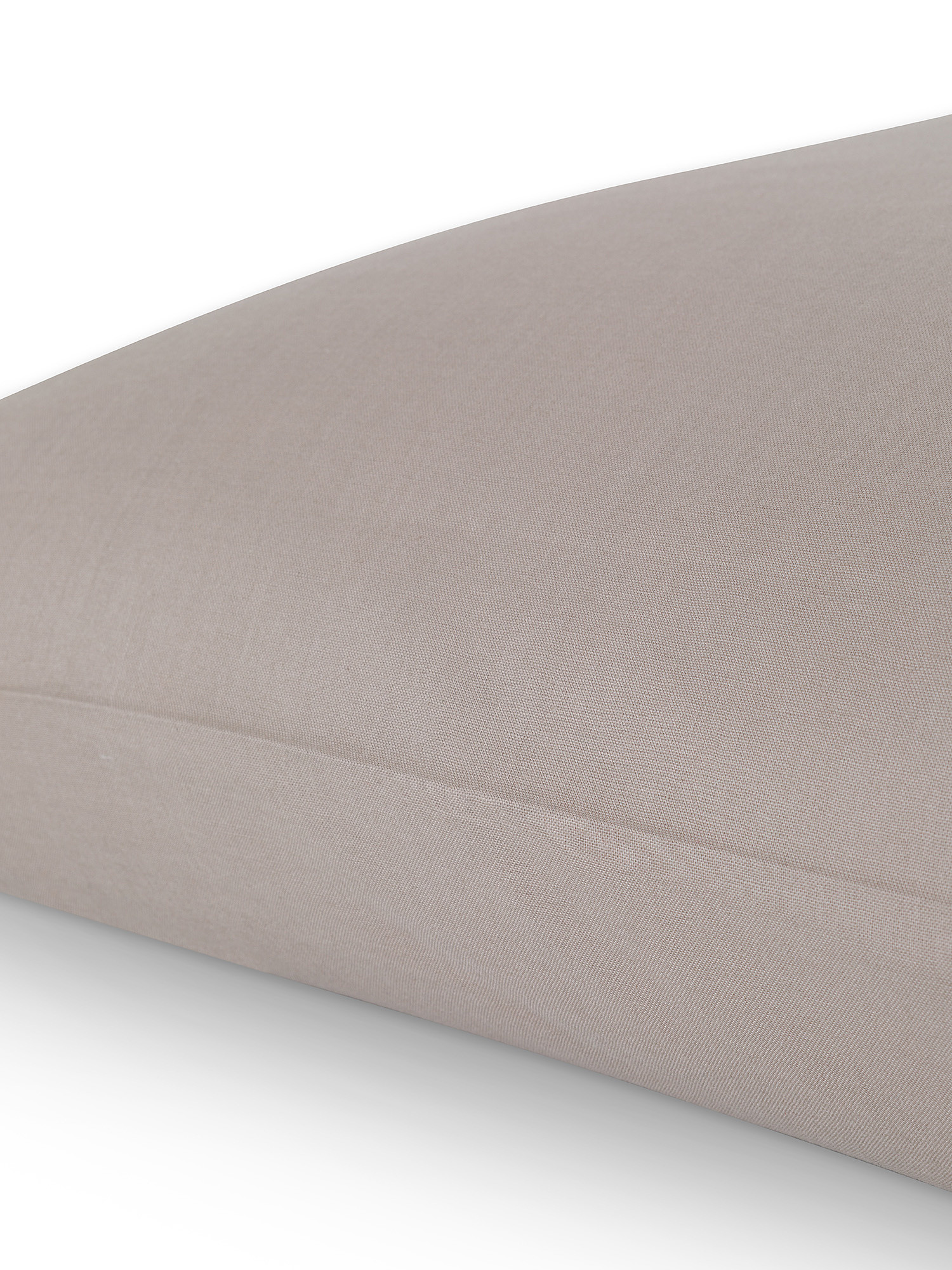 Solid color 100% cotton pillowcase, Beige, large image number 1