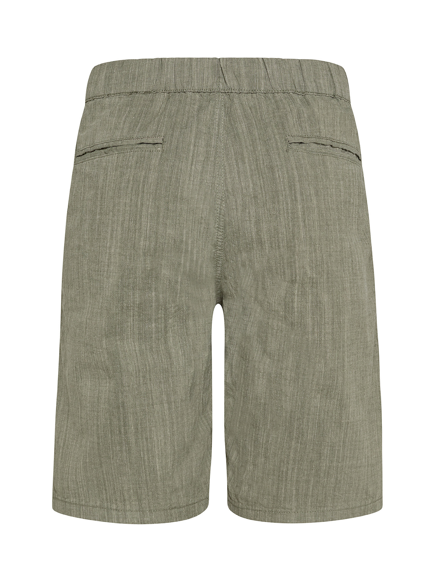 Bermuda shorts with drawstring at the waist, Green, large image number 1