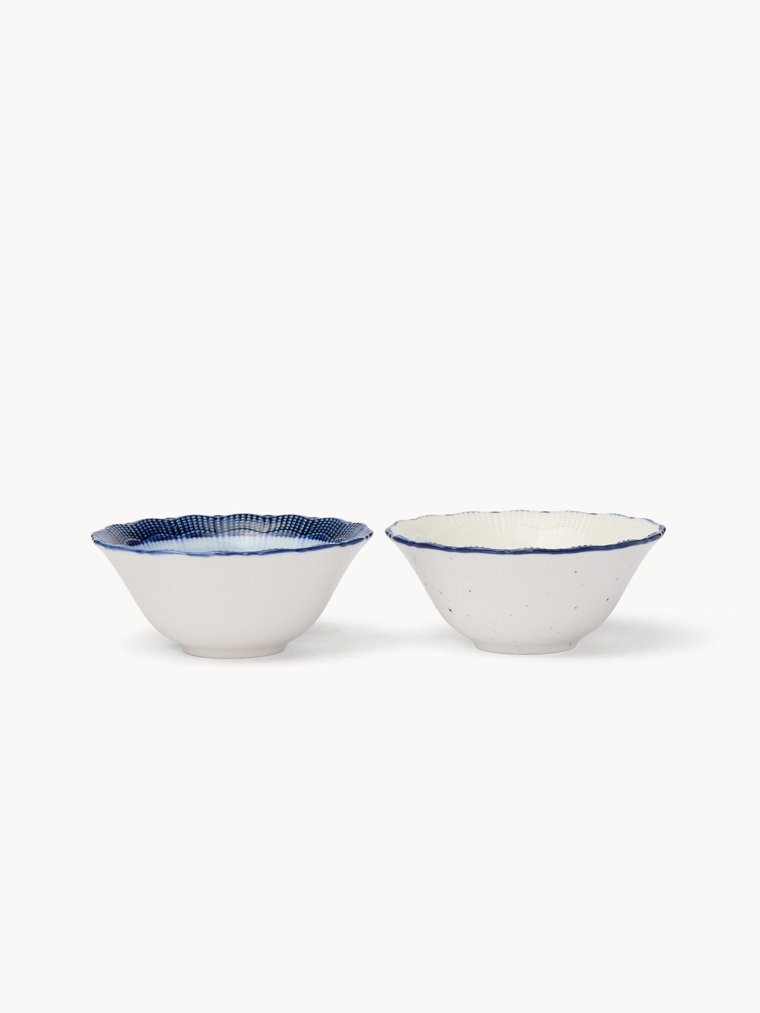 Two-tone porcelain bowl, White / Blue, large image number 0