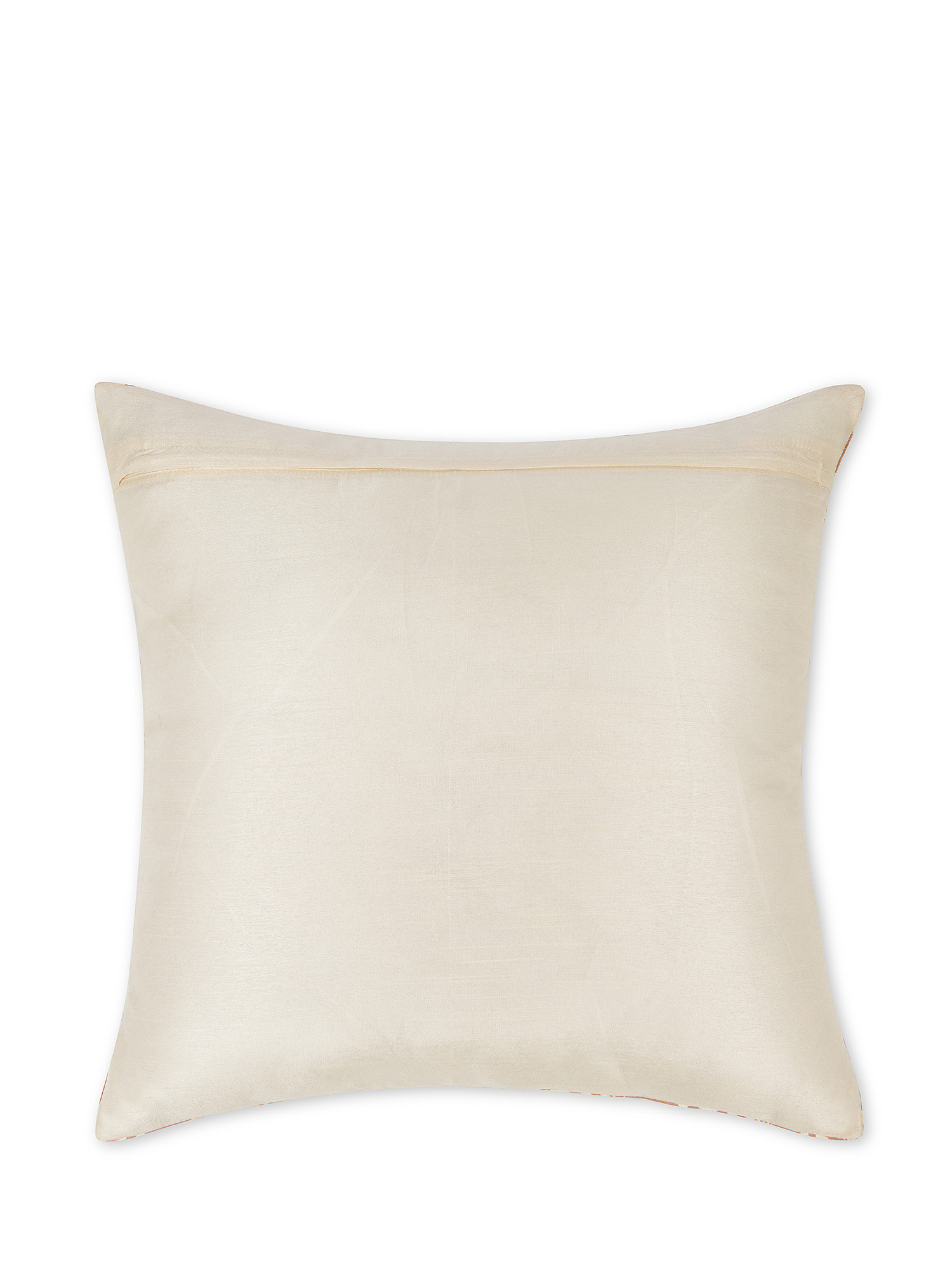 Ikat print silk cushion 50x50cm, Beige, large image number 1