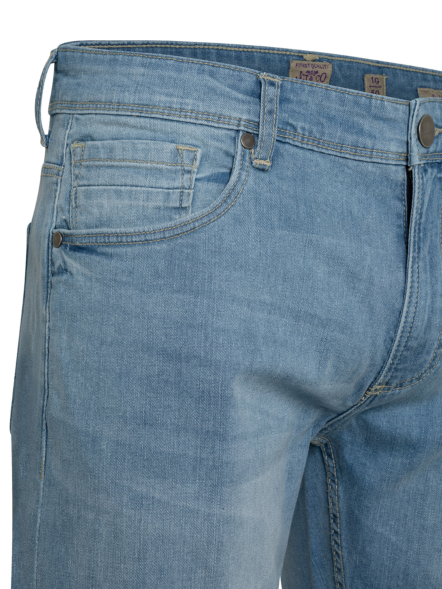 Jeans 5 tasche slim cotone leggero stretch, Blu chiaro, large image number 2
