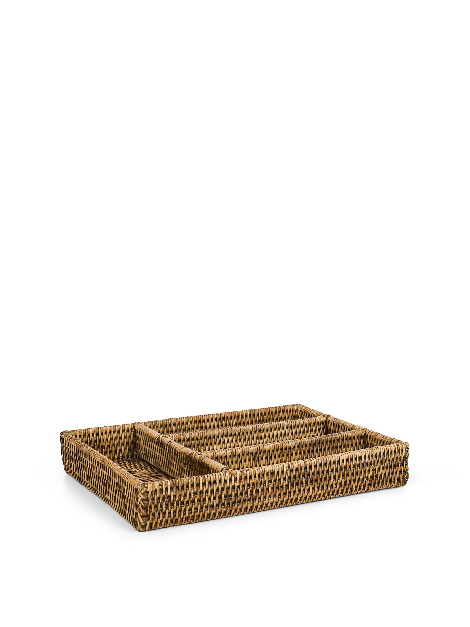 Rattan cutlery tray, Light Brown, large image number 0