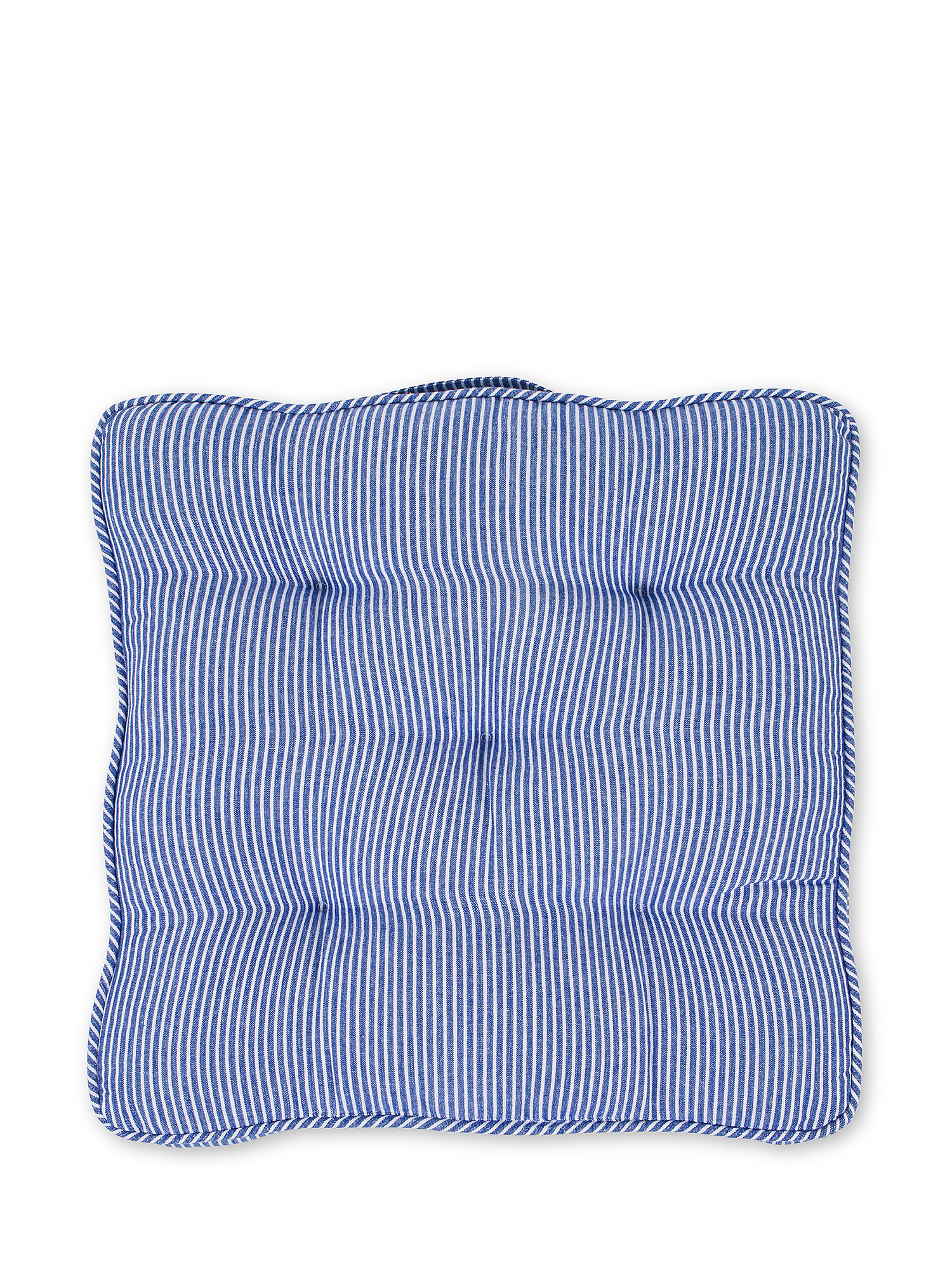 Cuscino 50x 50 cm a materasso, Bianco/Blu, large image number 0