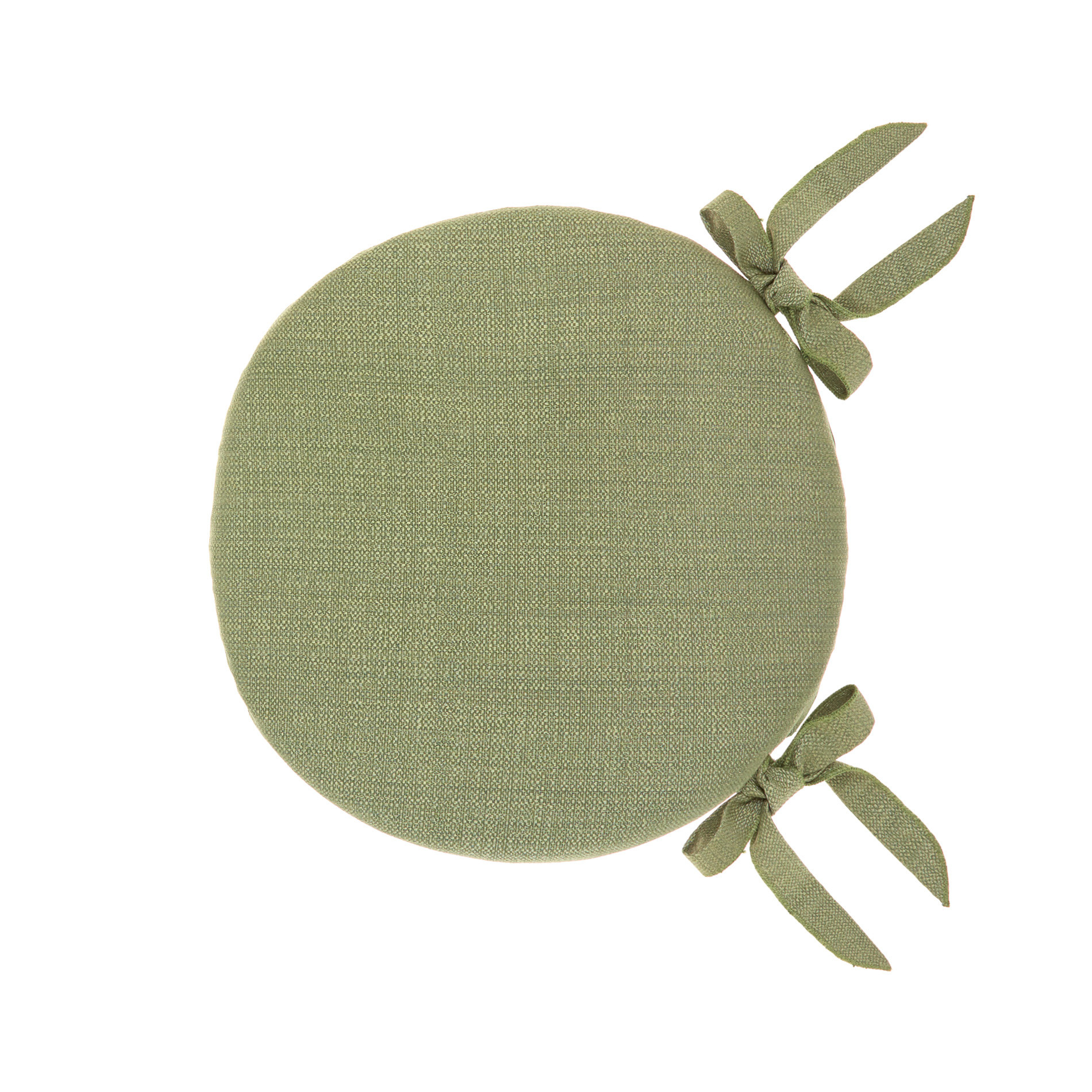 Round chair cushion solid colour, Green, large image number 0