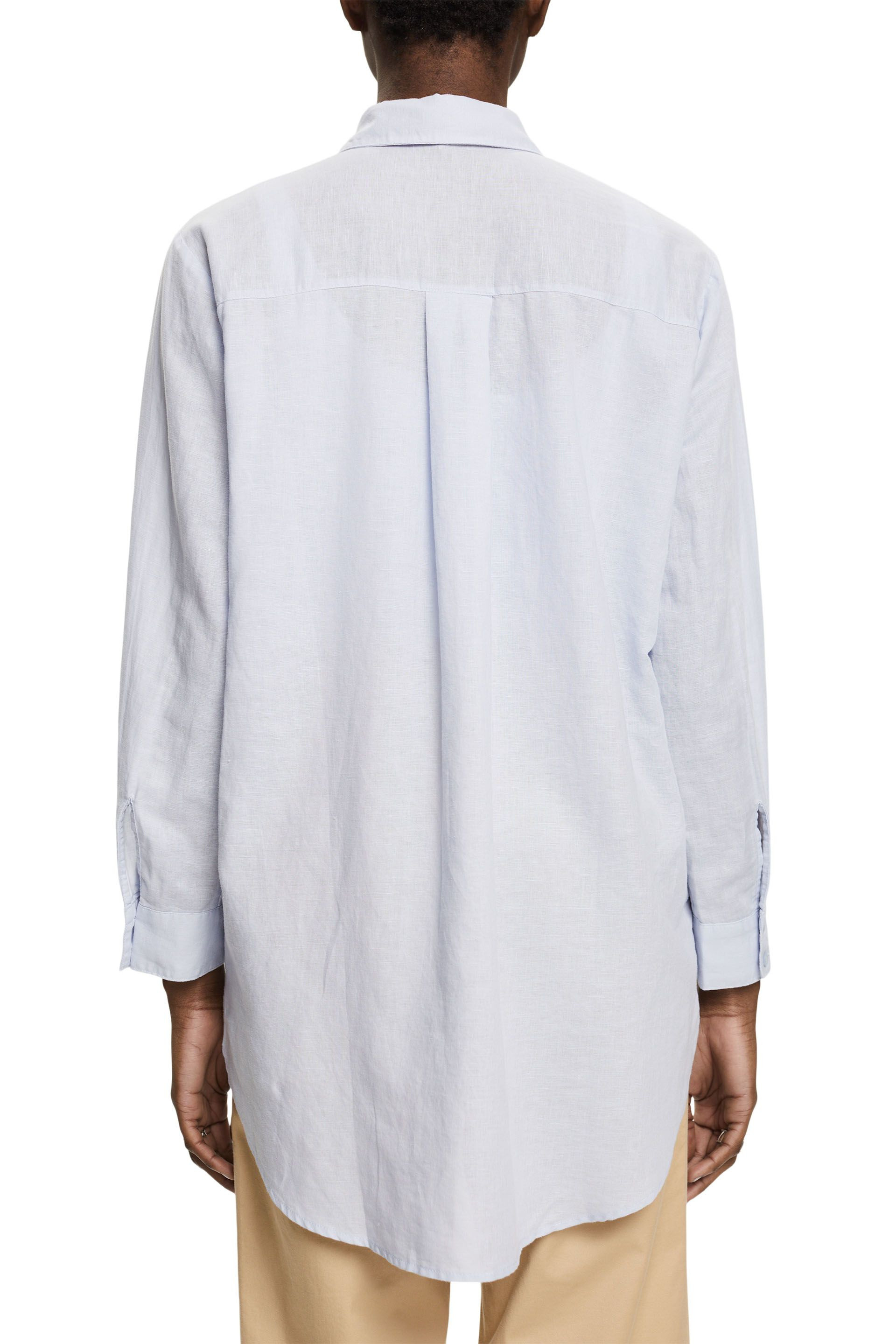 Esprit - Linen blend blouse, Light Blue, large image number 2