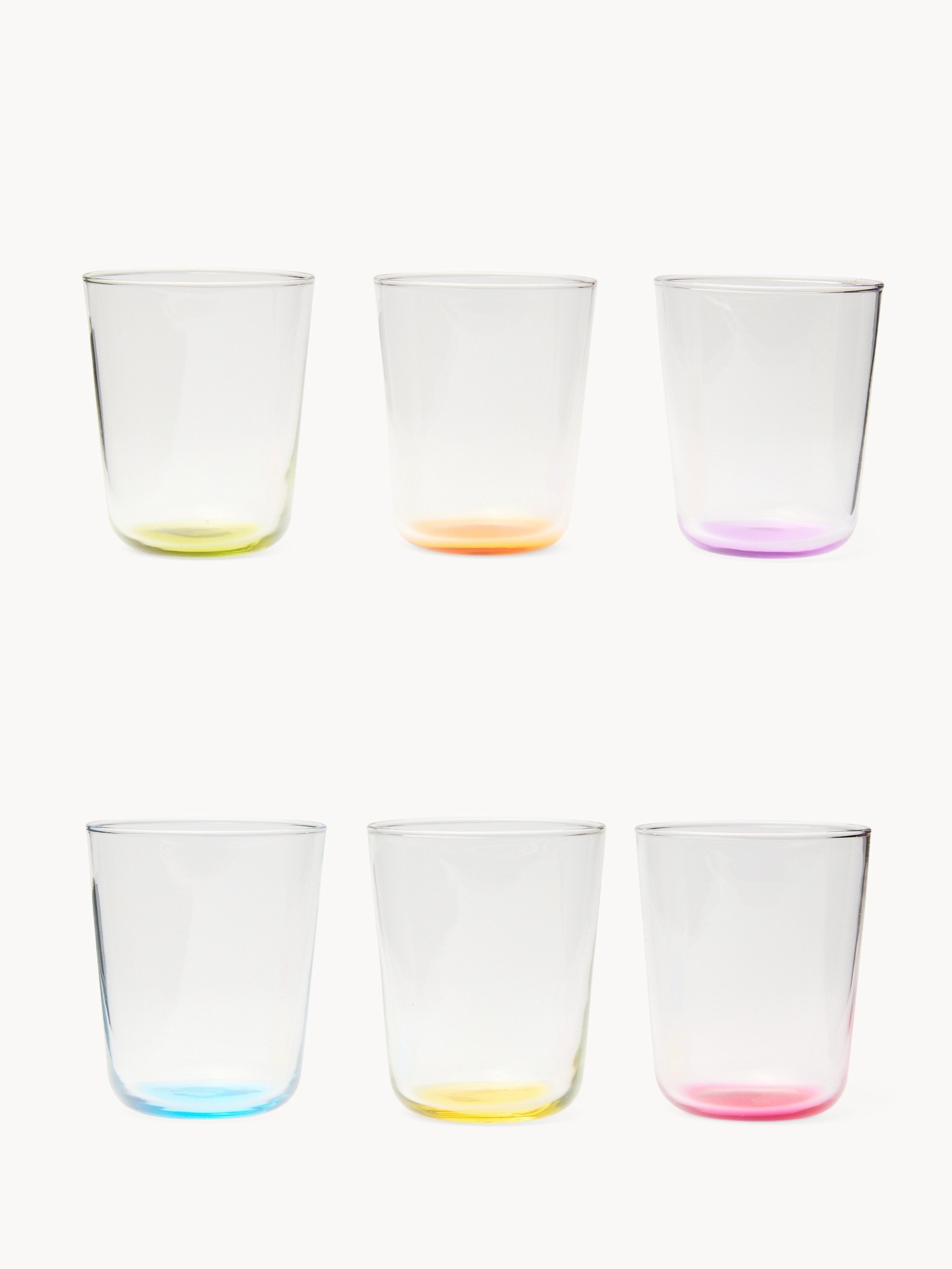 Set 6 bicchieri in vetro Otto - Prezzo di lancio, Multicolor, large image number 0