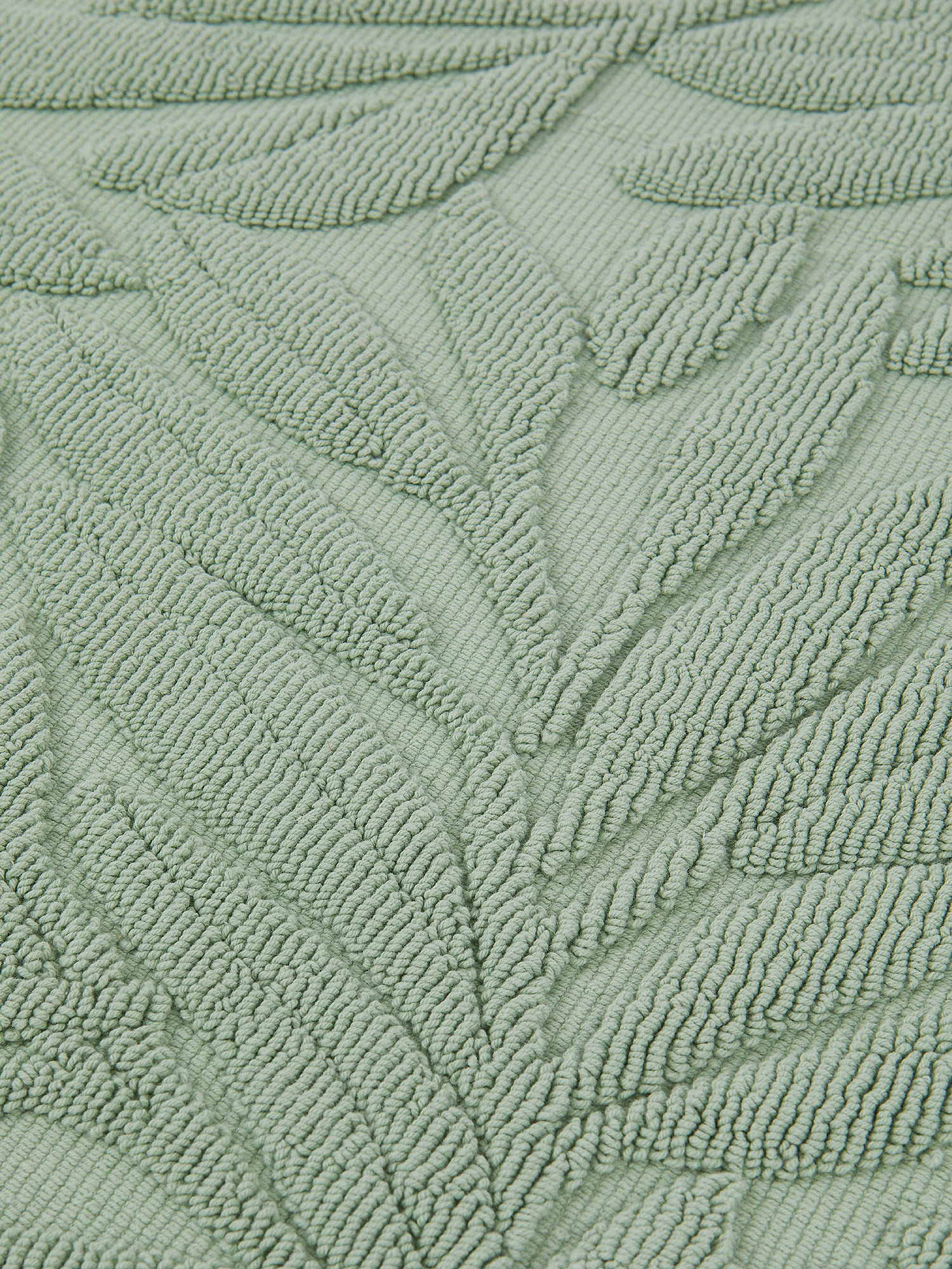 Zefiro solid color cotton shower mat, Sage Green, large image number 1