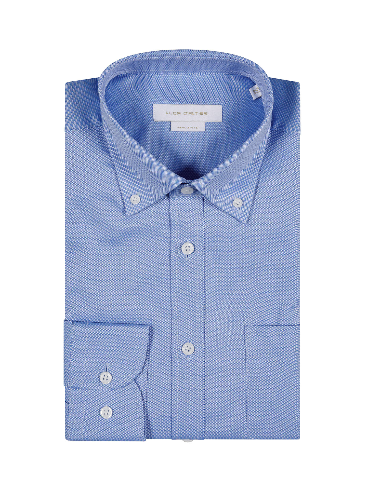 Camicia regular fit in cotone oxford, Azzurro, large image number 2