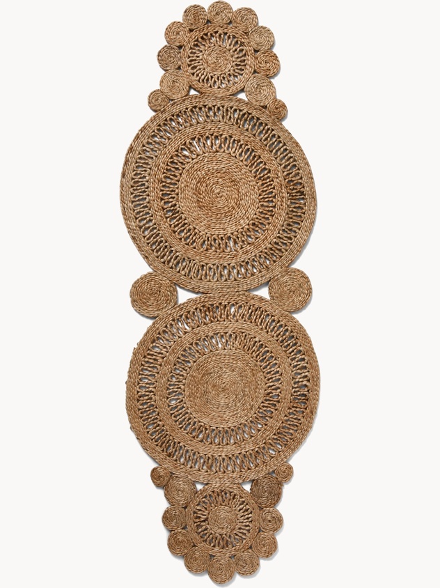 Runner in juta intrecciato a mano