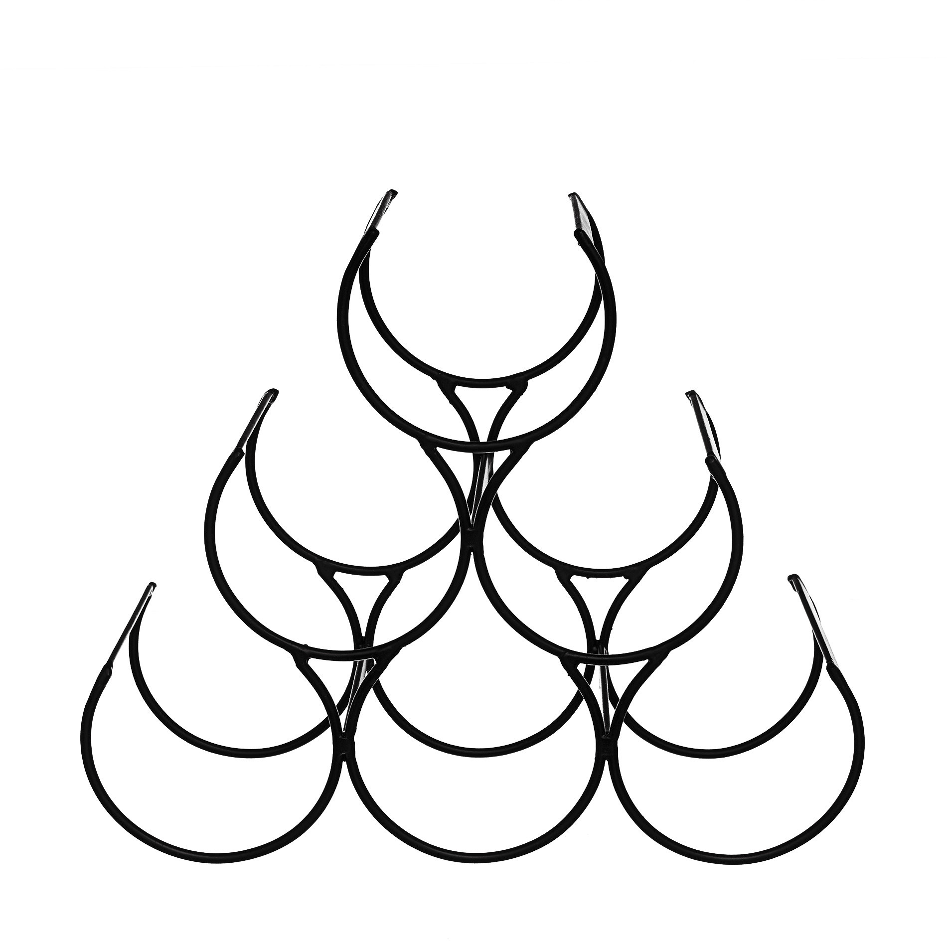 Pyramid wine rack in enamelled iron, Black, large image number 0