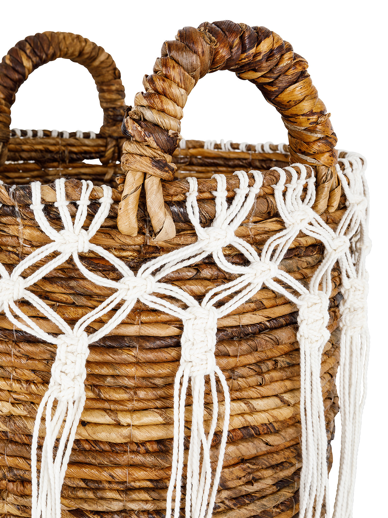 Hand woven rattan basket, Beige, large image number 1
