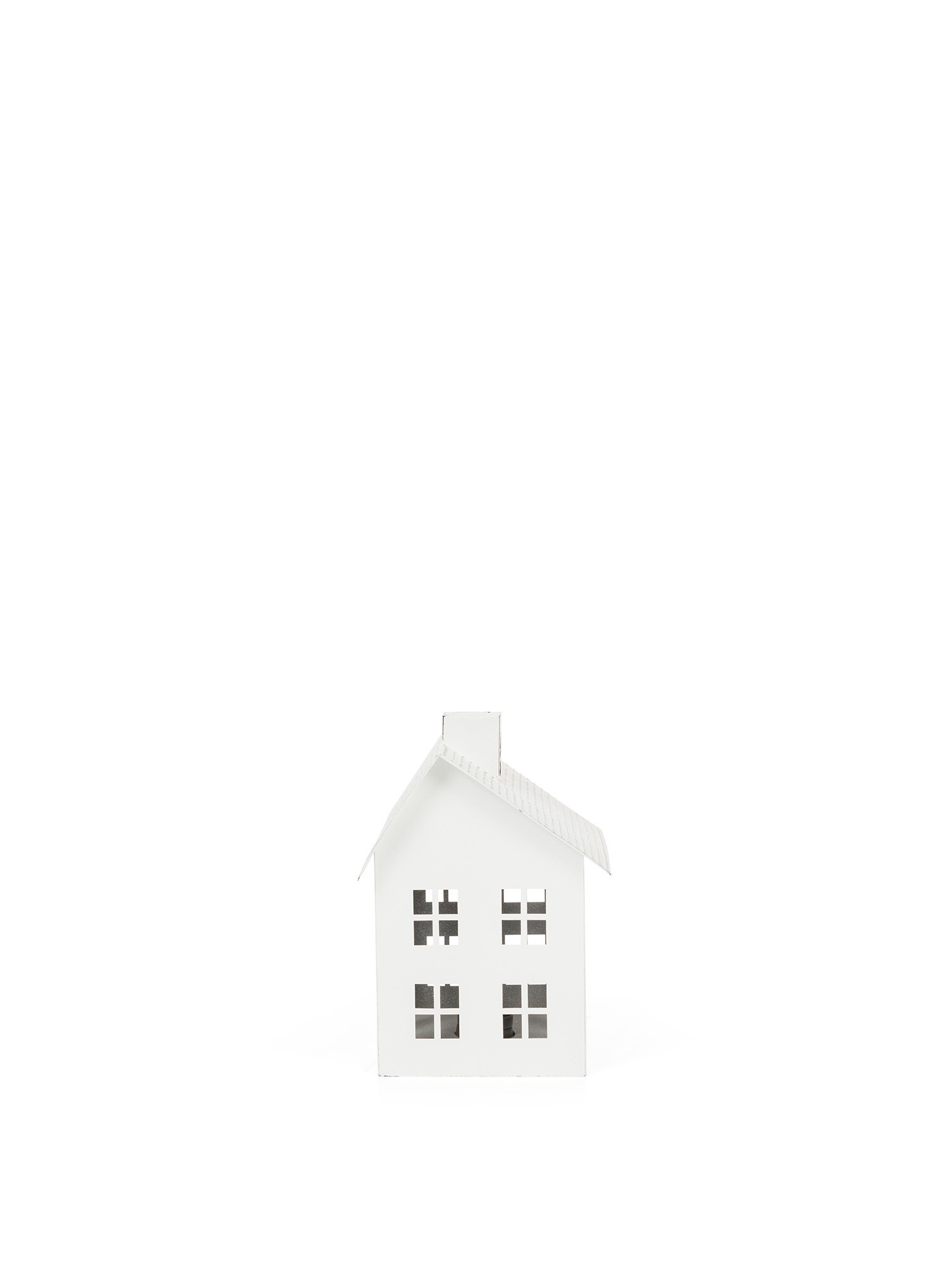 Painted metal house lantern, White, large image number 0