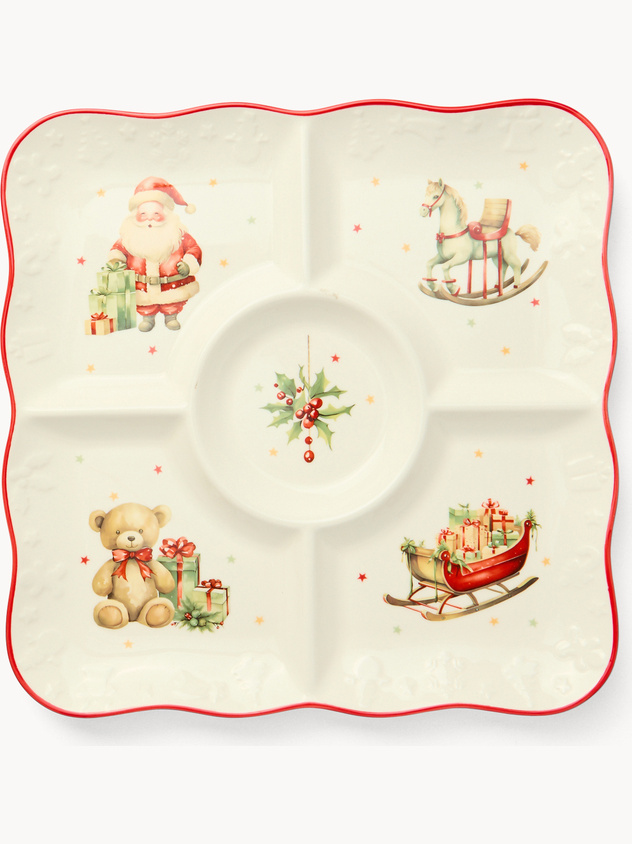 Antipastiera in porcellana Natale vintage