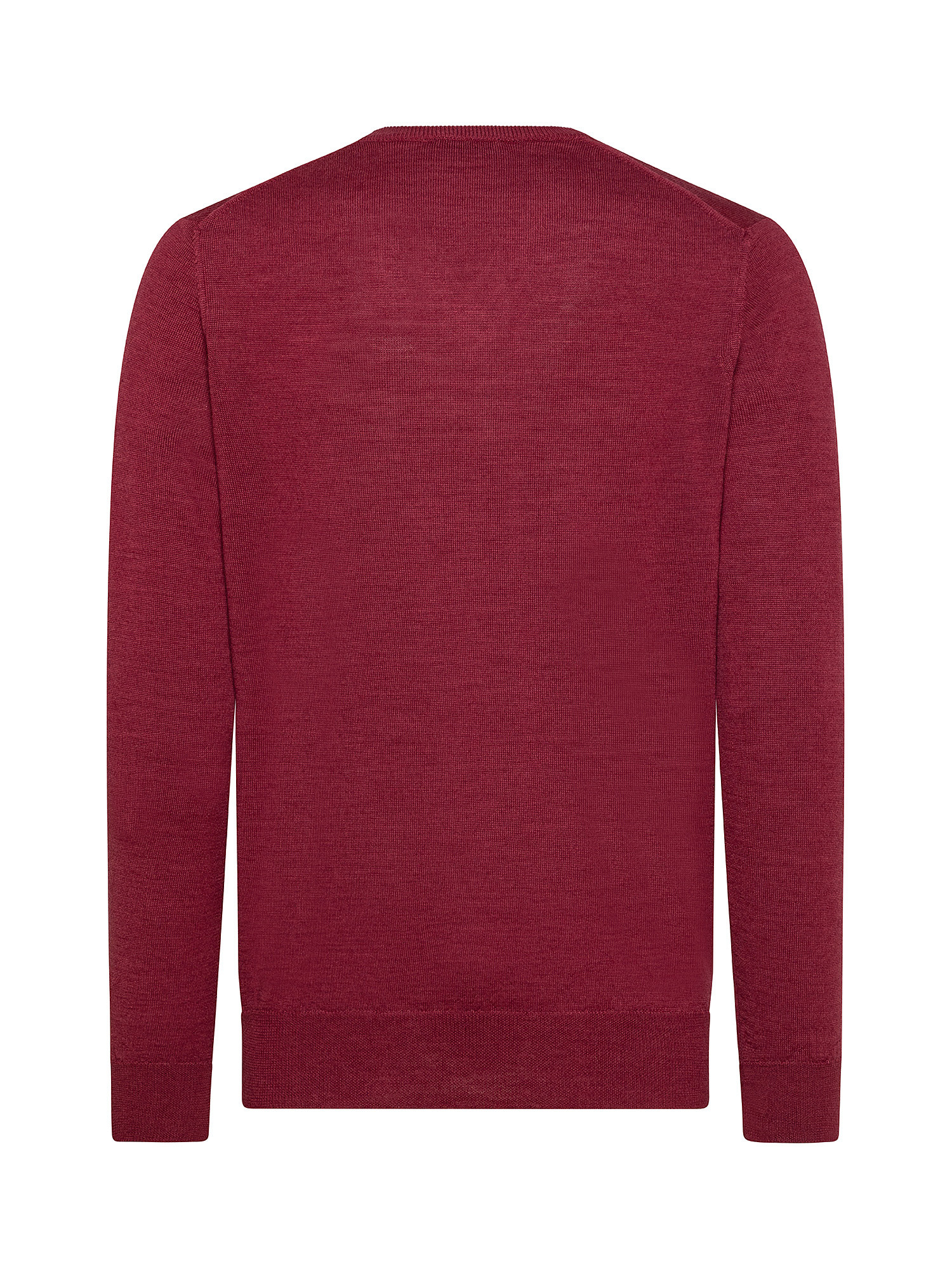 Merino Blend V-neck sweater - Machine washable, Red Bordeaux, large image number 1