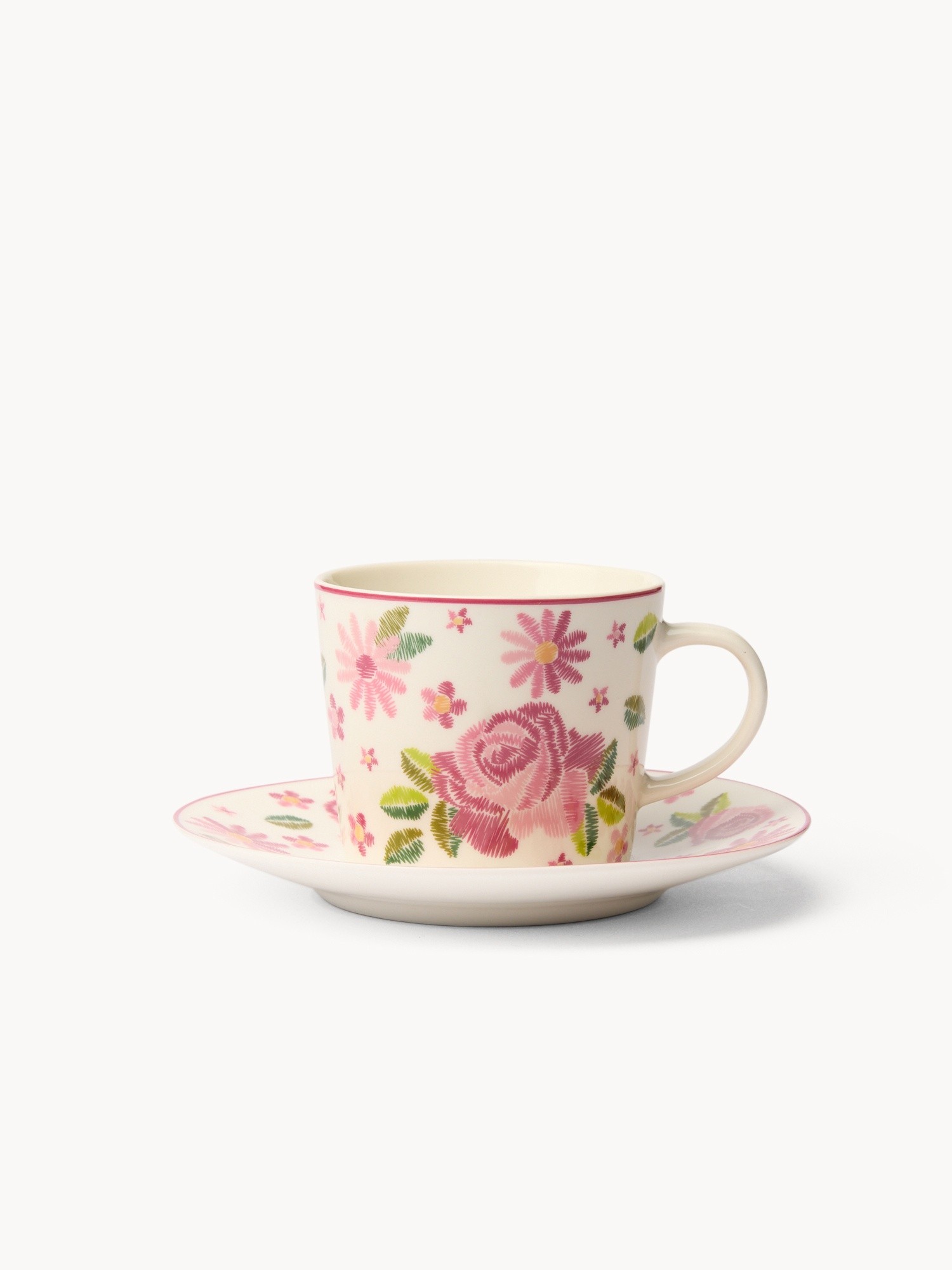 Tazza t&egrave; in new bone china motivo rose - Prezzo di lancio, Multicolor, large image number 0