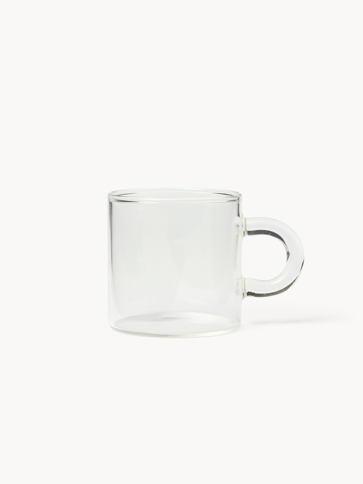 Nuvola borosilicate glass coffee cup, Transparent, large image number 0