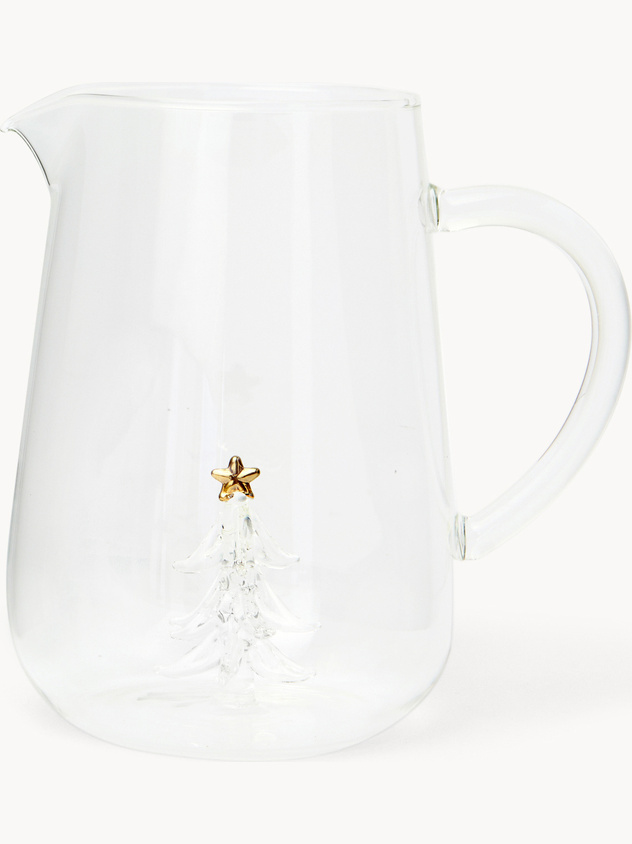 Caraffa in vetro borosilicato dettaglio alberello
