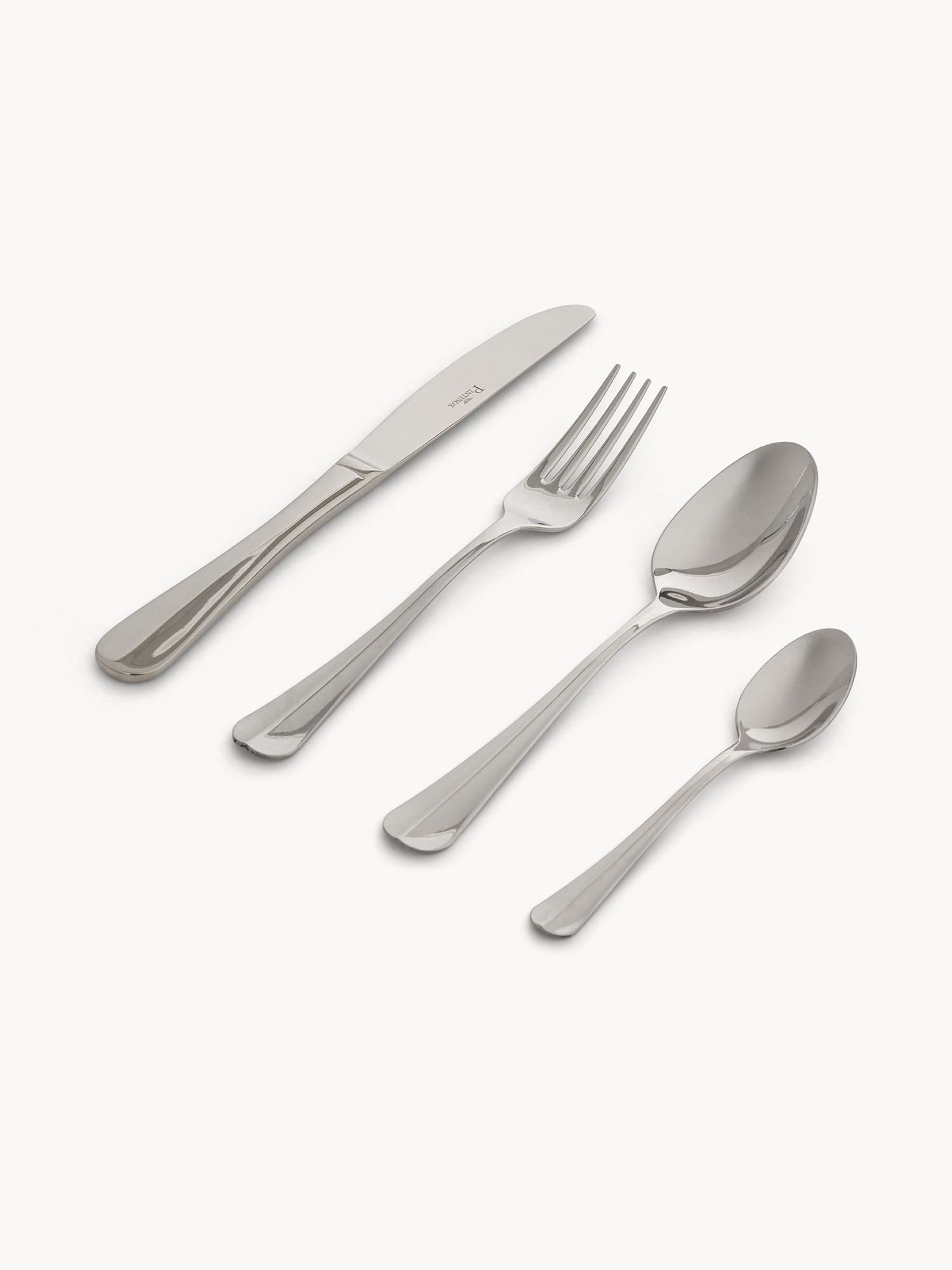 Set 24 posate in acciaio Baguette, Grigio, large image number 0