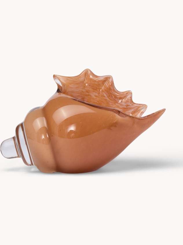 Handmade colored glass shell