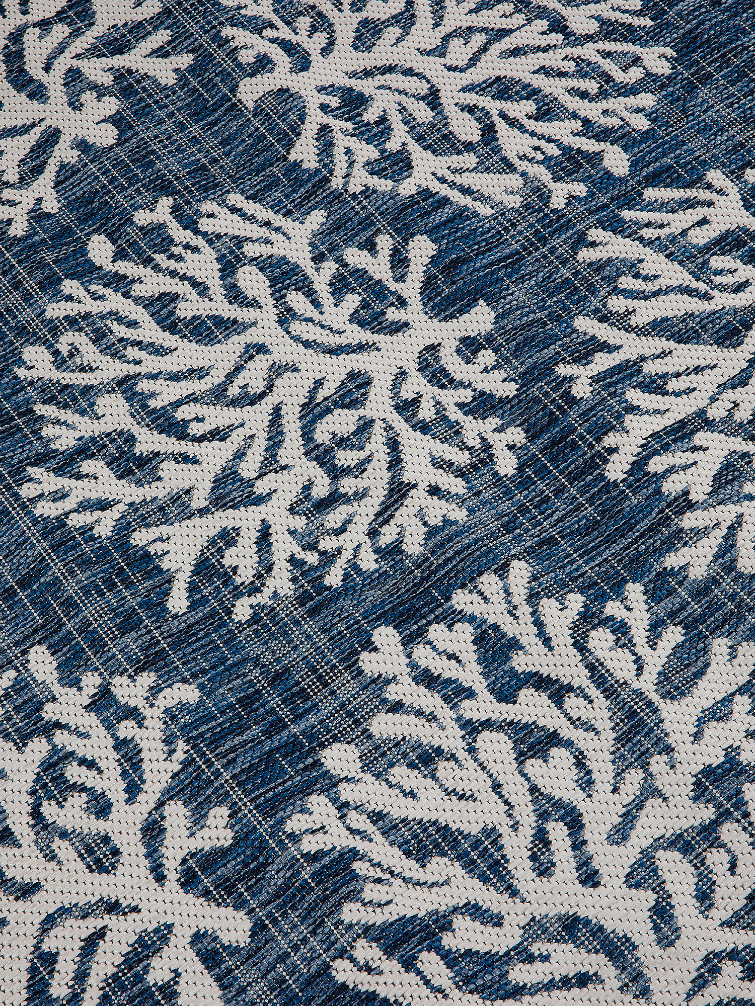 Coral motif outdoor rug, Blue, large image number 1