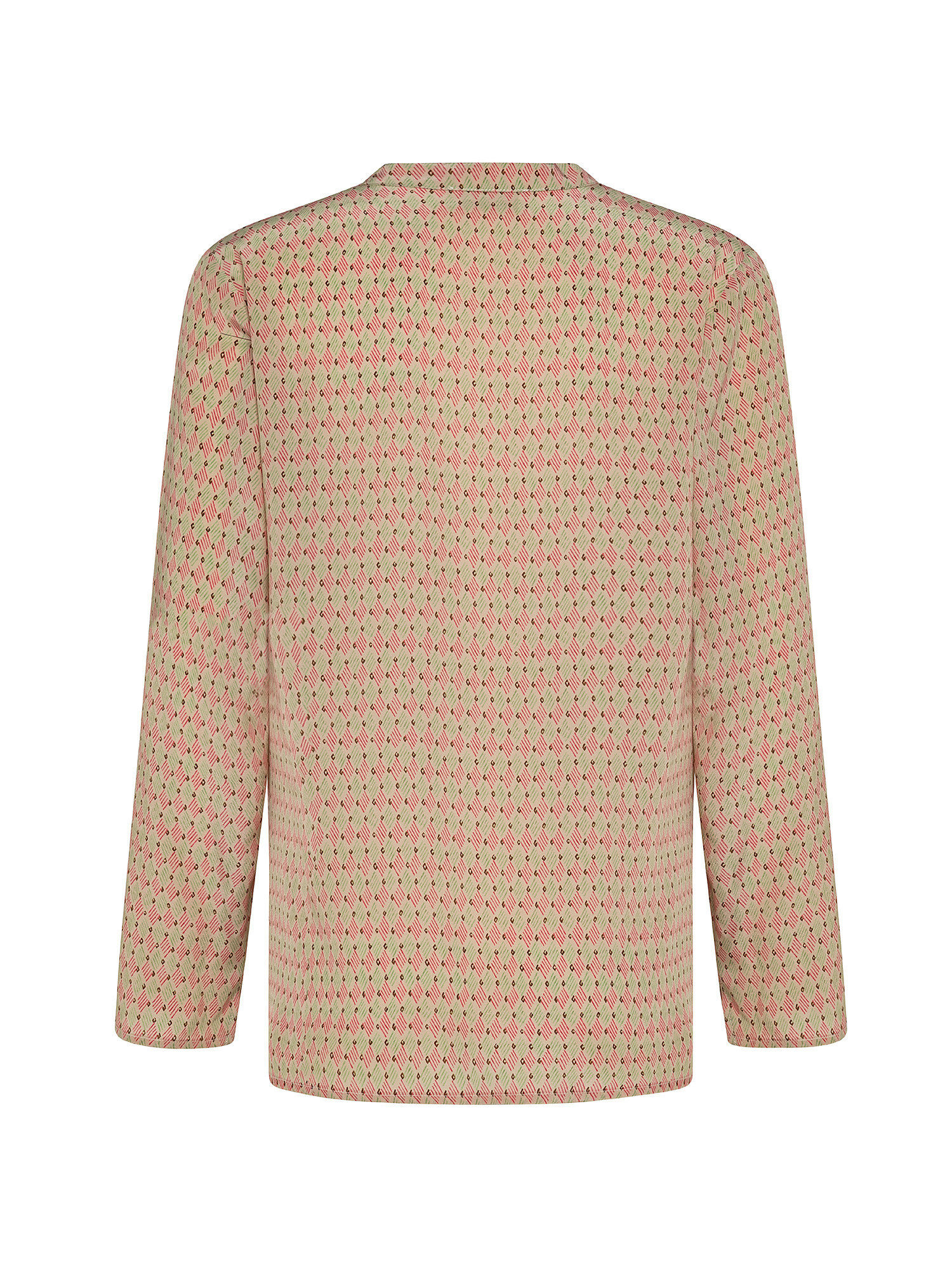 Berkeley blouse in printed silk crepe de chine, Pink, large image number 1