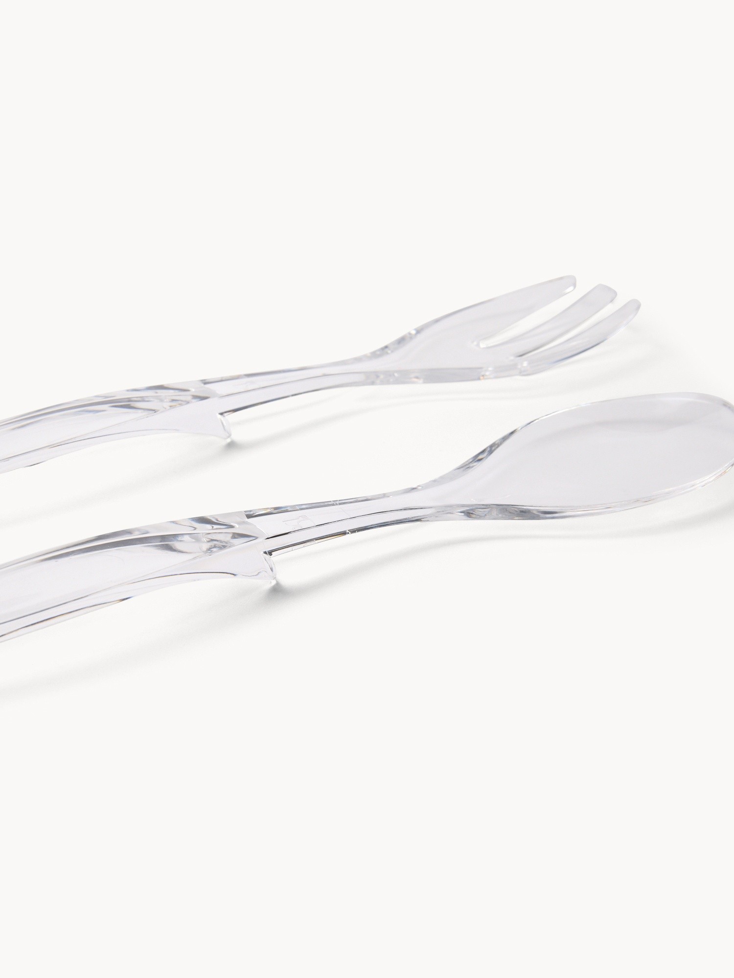 Clear Plastic Salad Servers Set - Introductory Price, Transparent, large image number 1