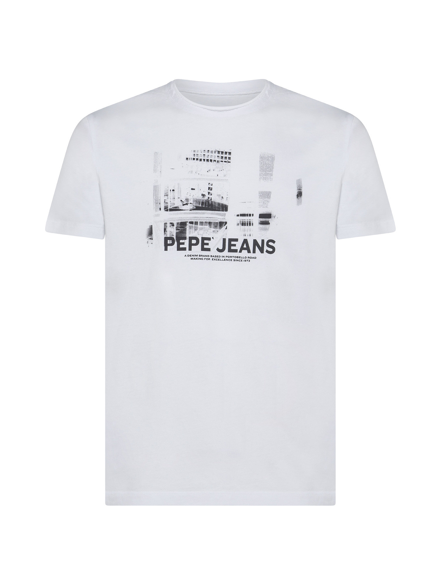 Jersey T-shirt with print, White, large image number 0