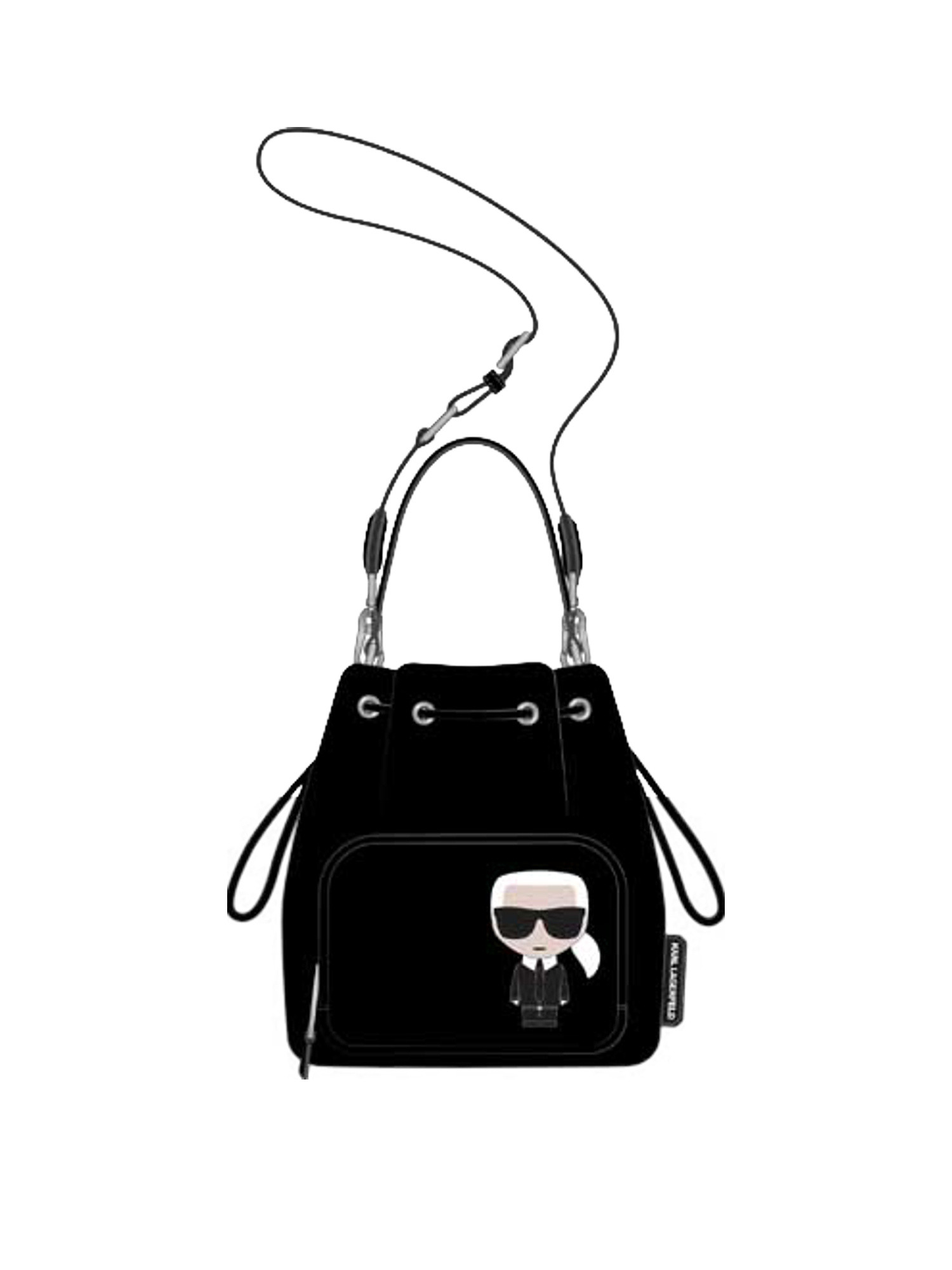 Karl Lagerfeld - K/Ikonik Nylon Bucket, Black, large image number 0