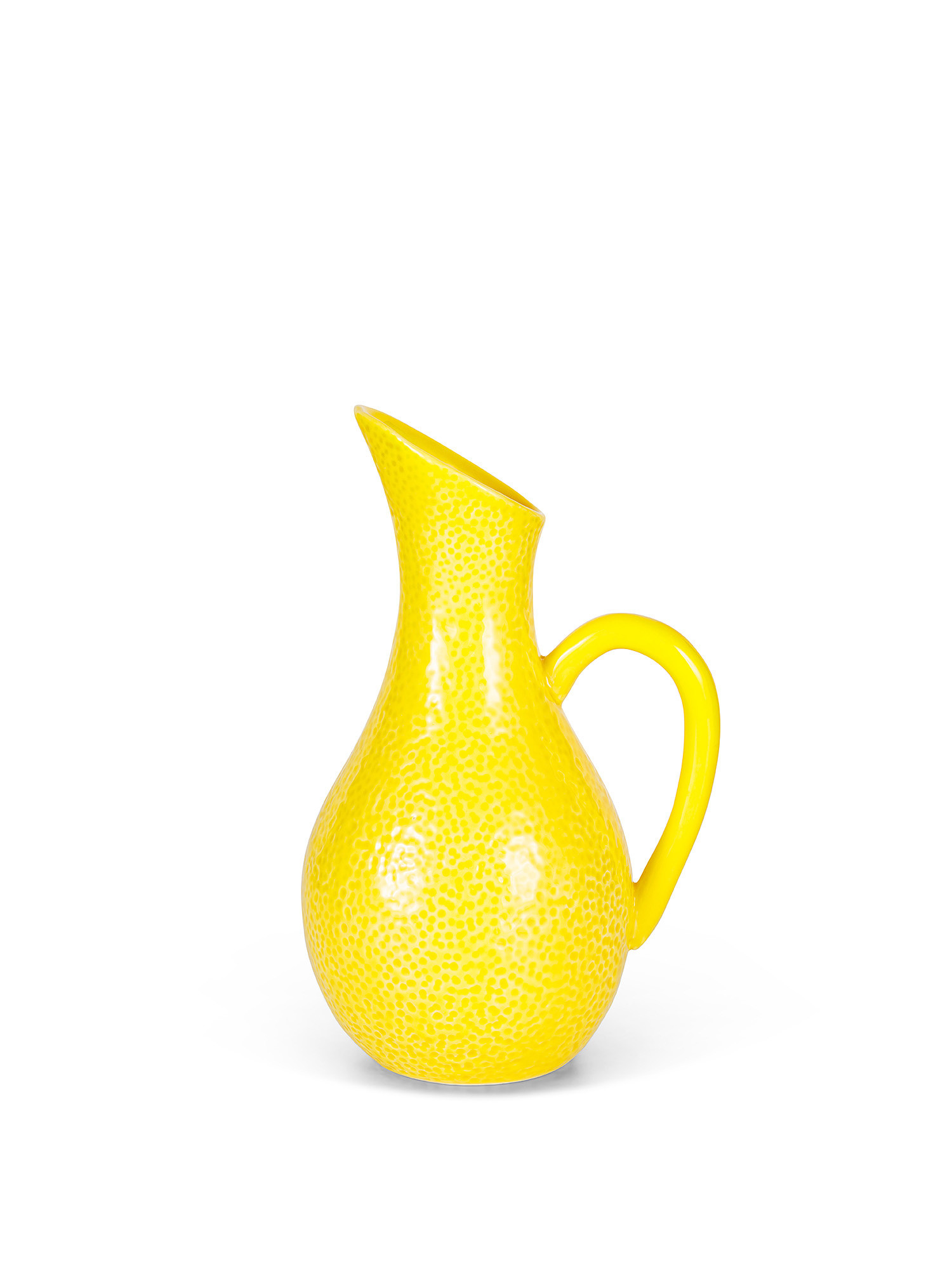 Porcelain jug with lemons motif, White, large image number 0