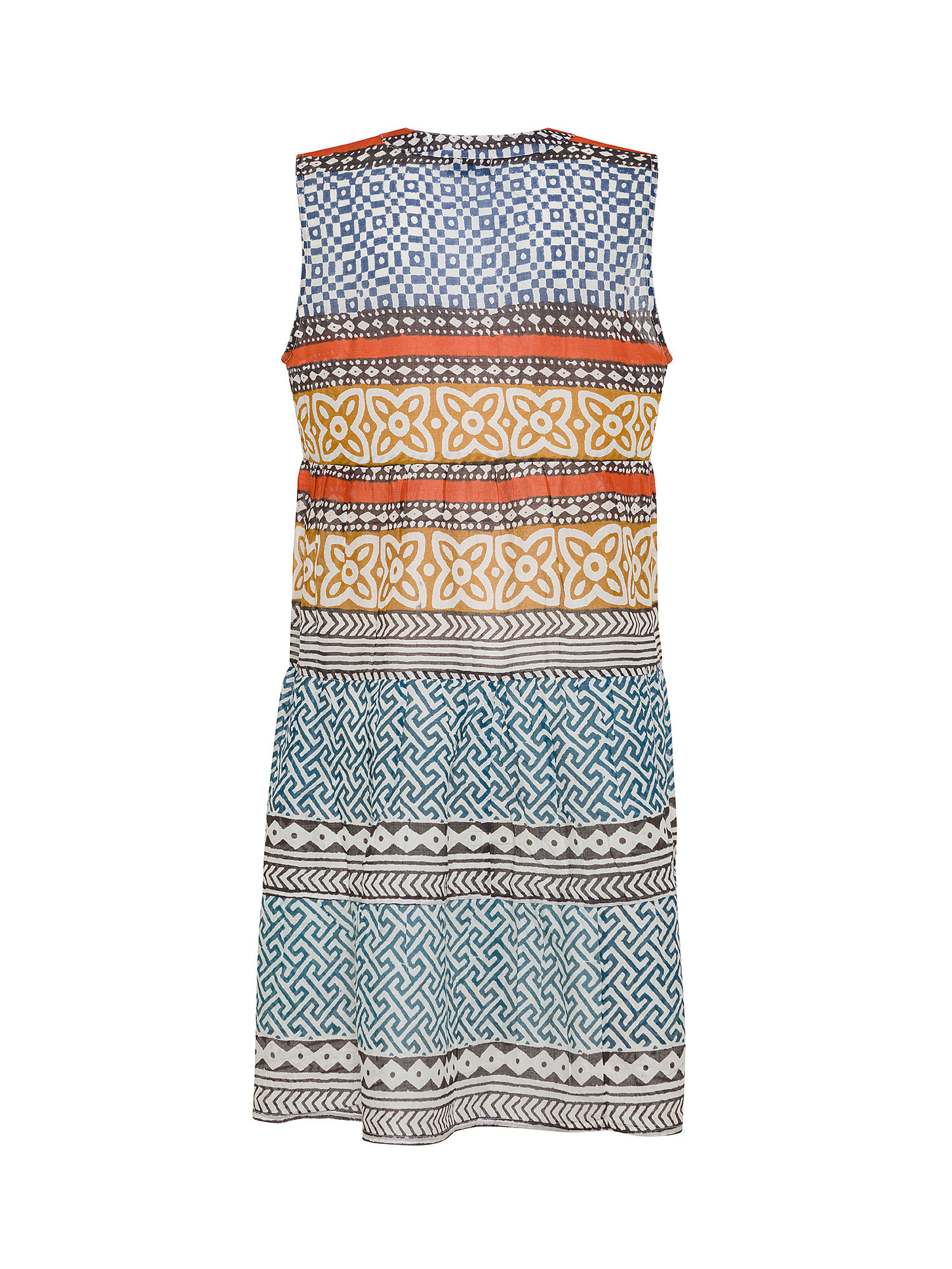 Koan - Patterned cotton dress, Blue, large image number 1