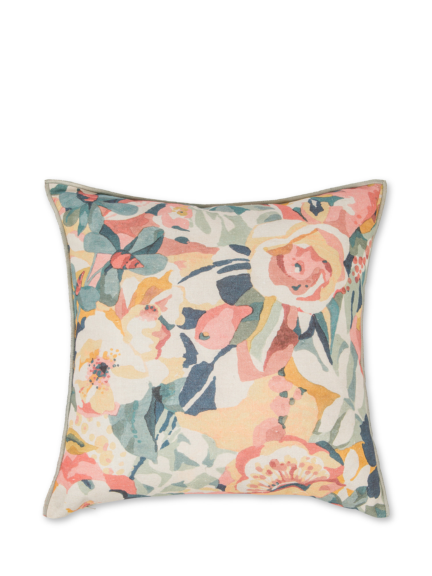 Cushion with flower print 45X45cm, Multicolor, large image number 0