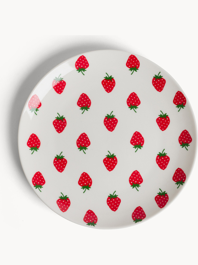 New bone china fruit plate with strawberry motif