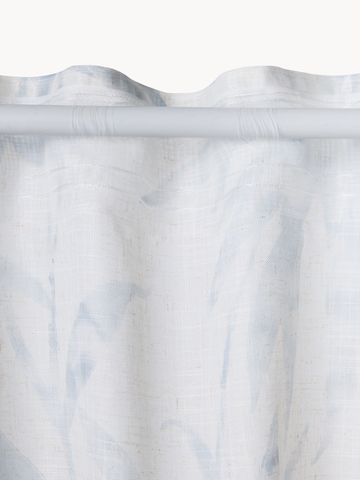 Tenda con stampa floreale botanica, Bianco/Azzurro, large image number 2