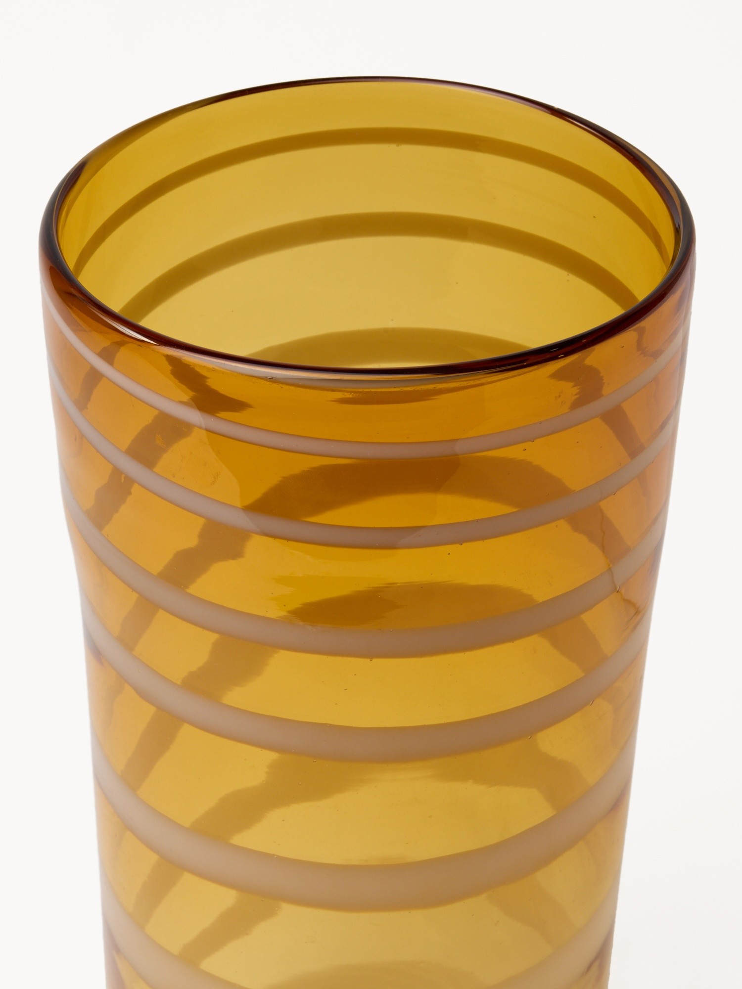 Colored glass vase, Orange Amber, large image number 1