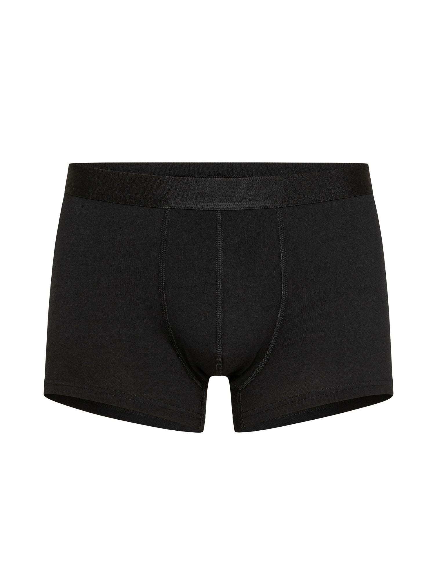 Luca D'Altieri - Set of 3 solid color organic cotton boxers, Black, large image number 0