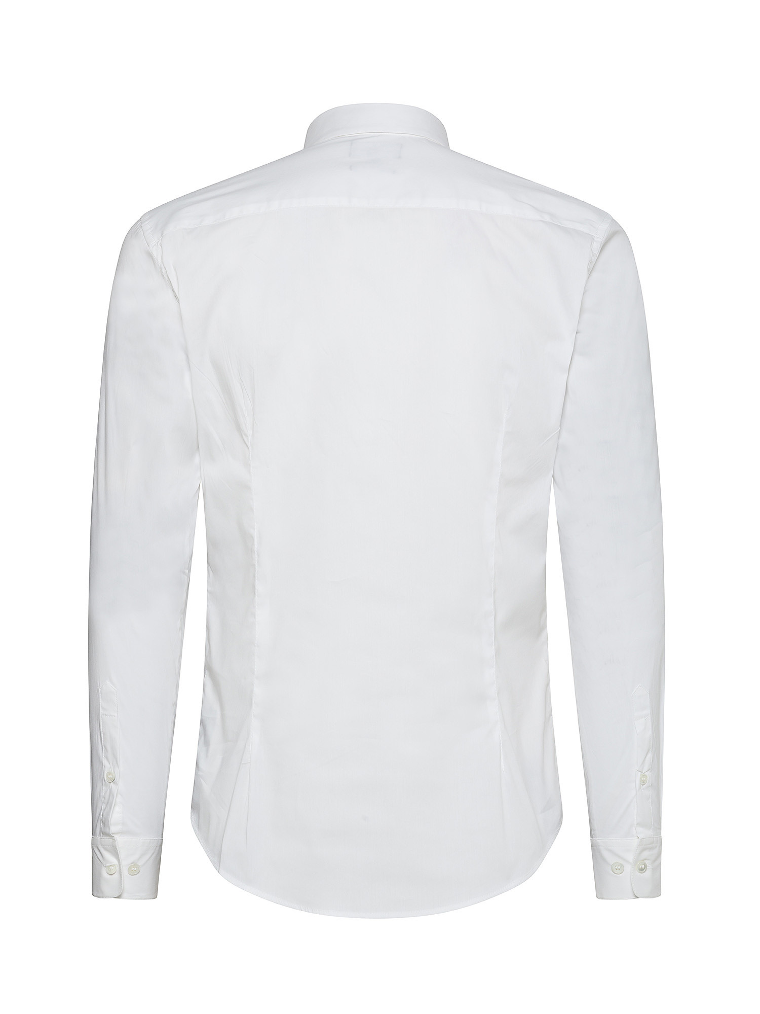 Emporio Armani - Camicia con logo ricamato, Bianco, large image number 2