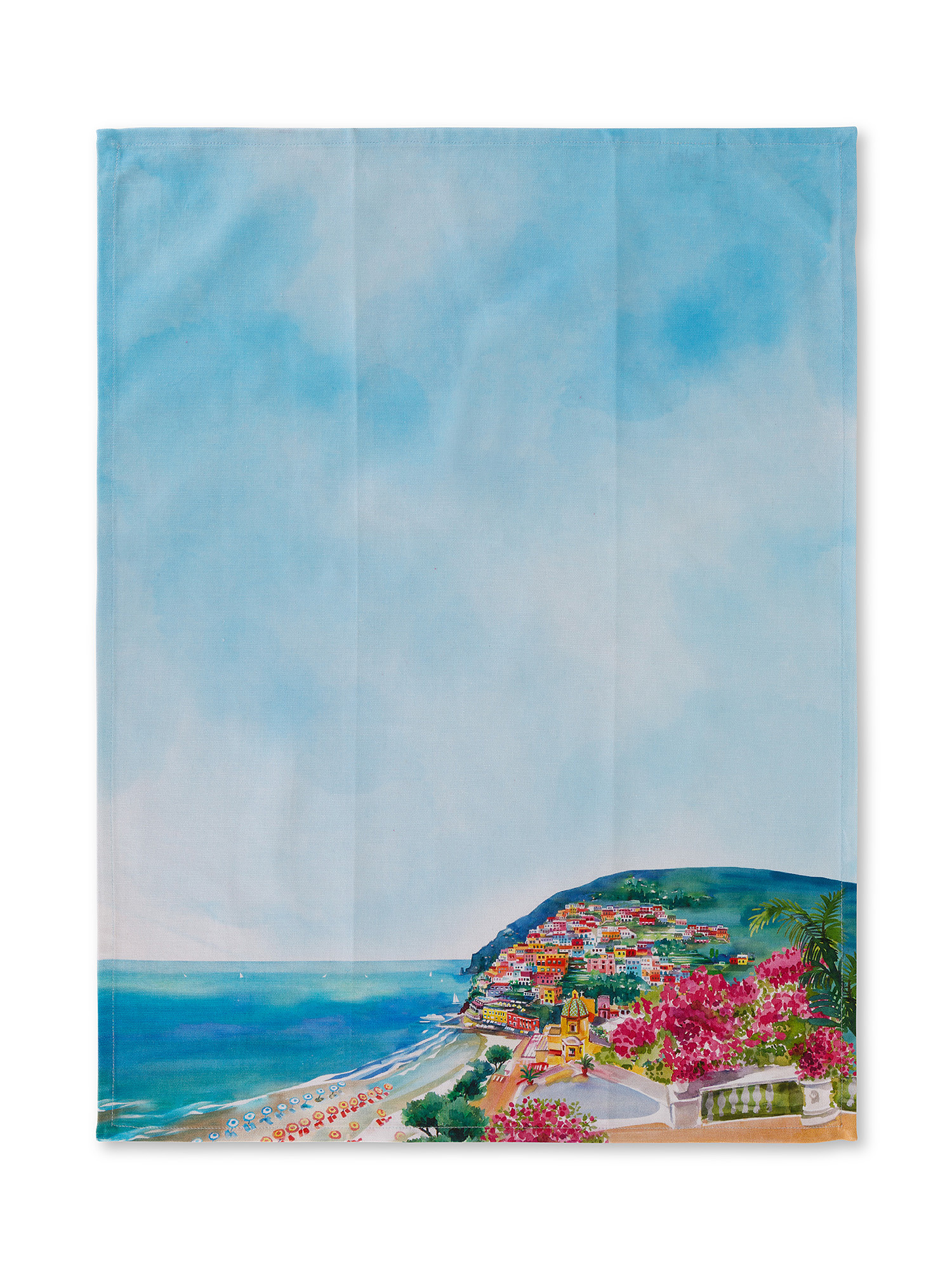 Set 2 strofinacci cotone stampa Positano, Multicolor, large image number 1
