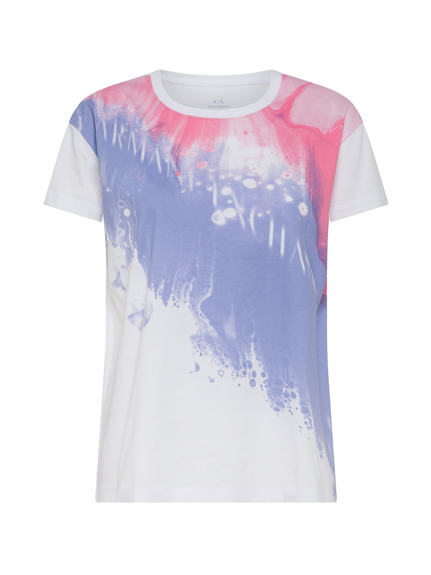 Armani Exchange - T-shirt in cotone con logo, Multicolor, large image number 0